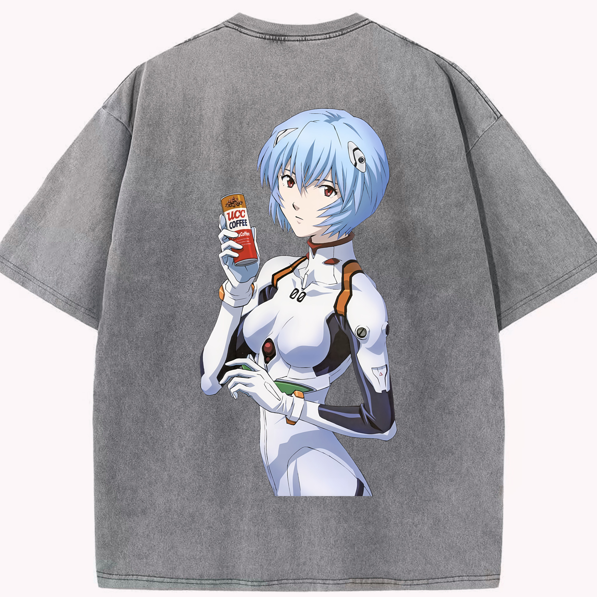 （画像用） EVA 新世紀エヴァンゲリオン 綿100% ヴィンテージ風 半袖Tシャツ（背面プリント）