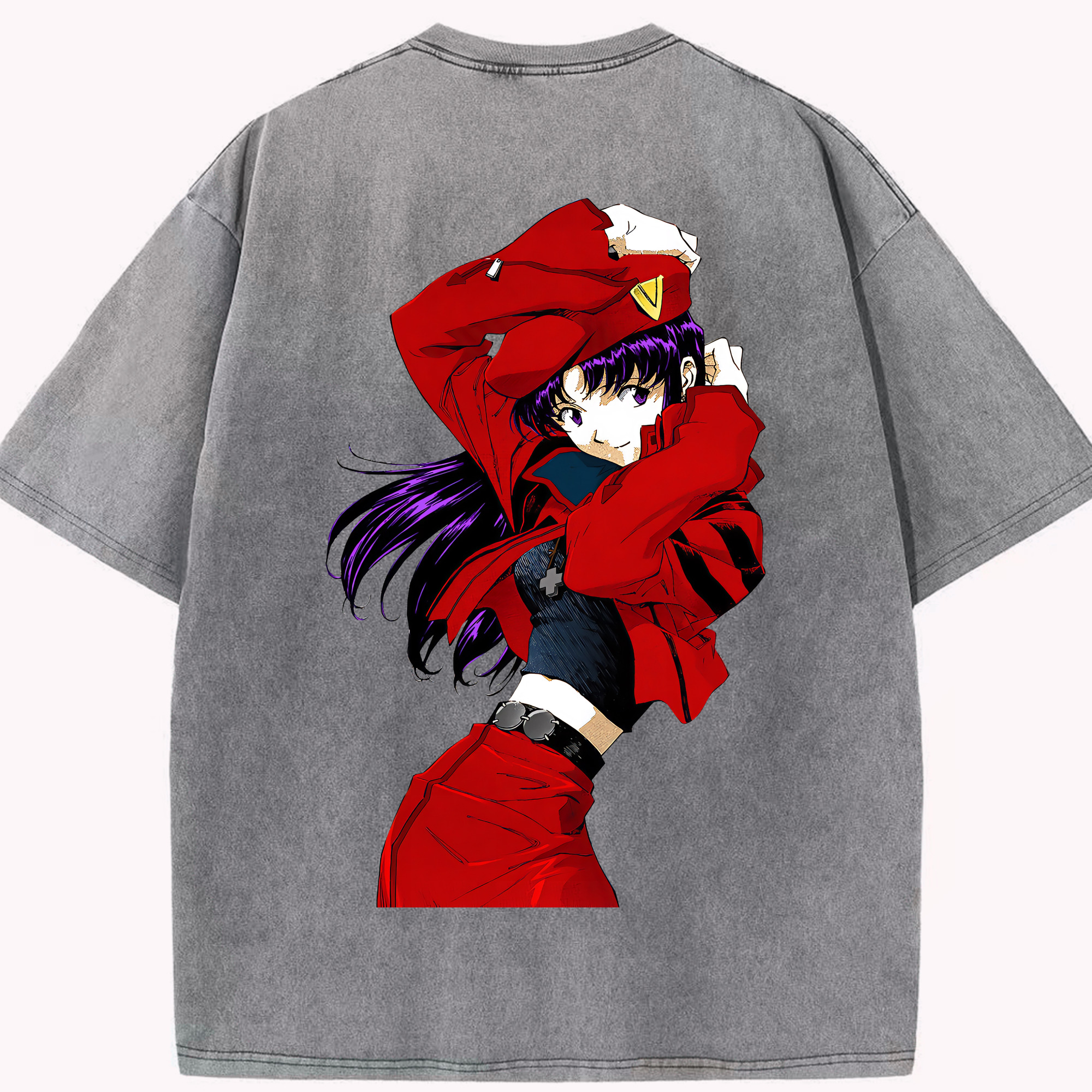 （画像用） EVA 新世紀エヴァンゲリオン 綿100% ヴィンテージ風 半袖Tシャツ（背面プリント）