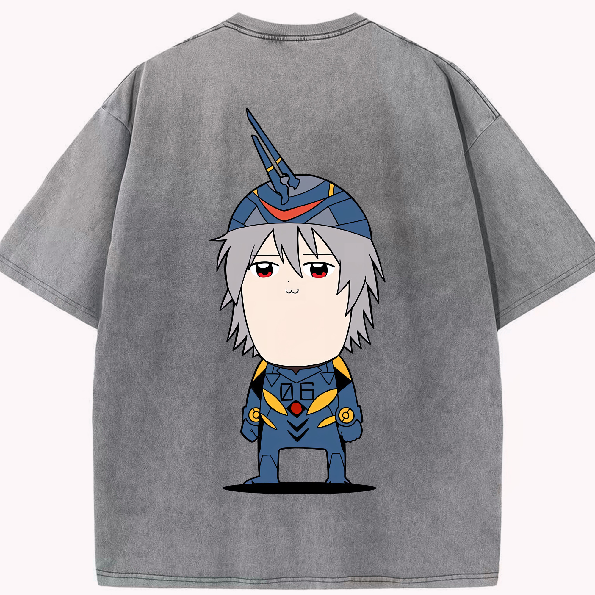 （画像用） EVA 新世紀エヴァンゲリオン 綿100% ヴィンテージ風 半袖Tシャツ（背面プリント）