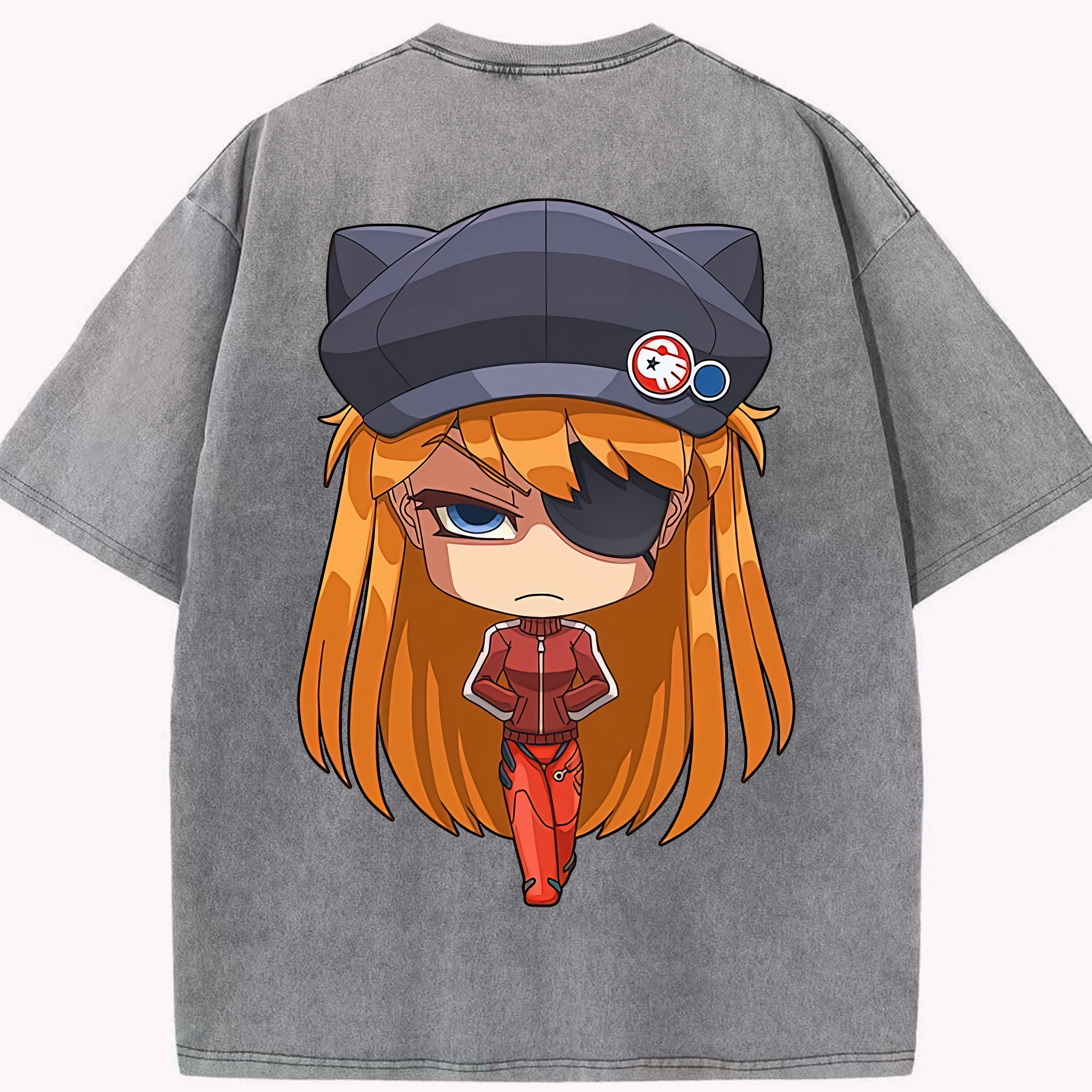 （画像用） EVA 新世紀エヴァンゲリオン 綿100% ヴィンテージ風 半袖Tシャツ（背面プリント）
