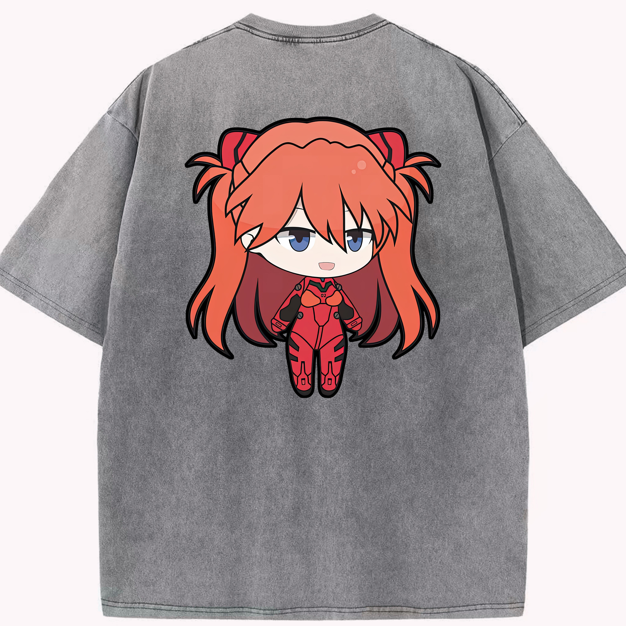 （画像用） EVA 新世紀エヴァンゲリオン 綿100% ヴィンテージ風 半袖Tシャツ（背面プリント）