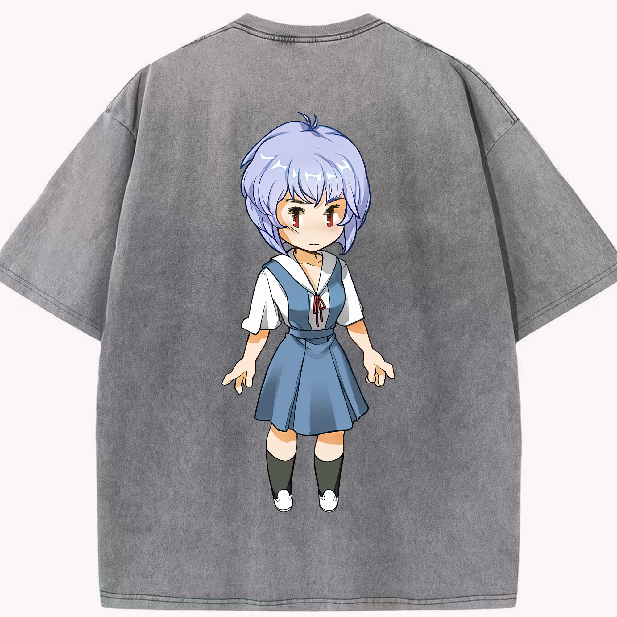 （画像用） EVA 新世紀エヴァンゲリオン 綿100% ヴィンテージ風 半袖Tシャツ（背面プリント）