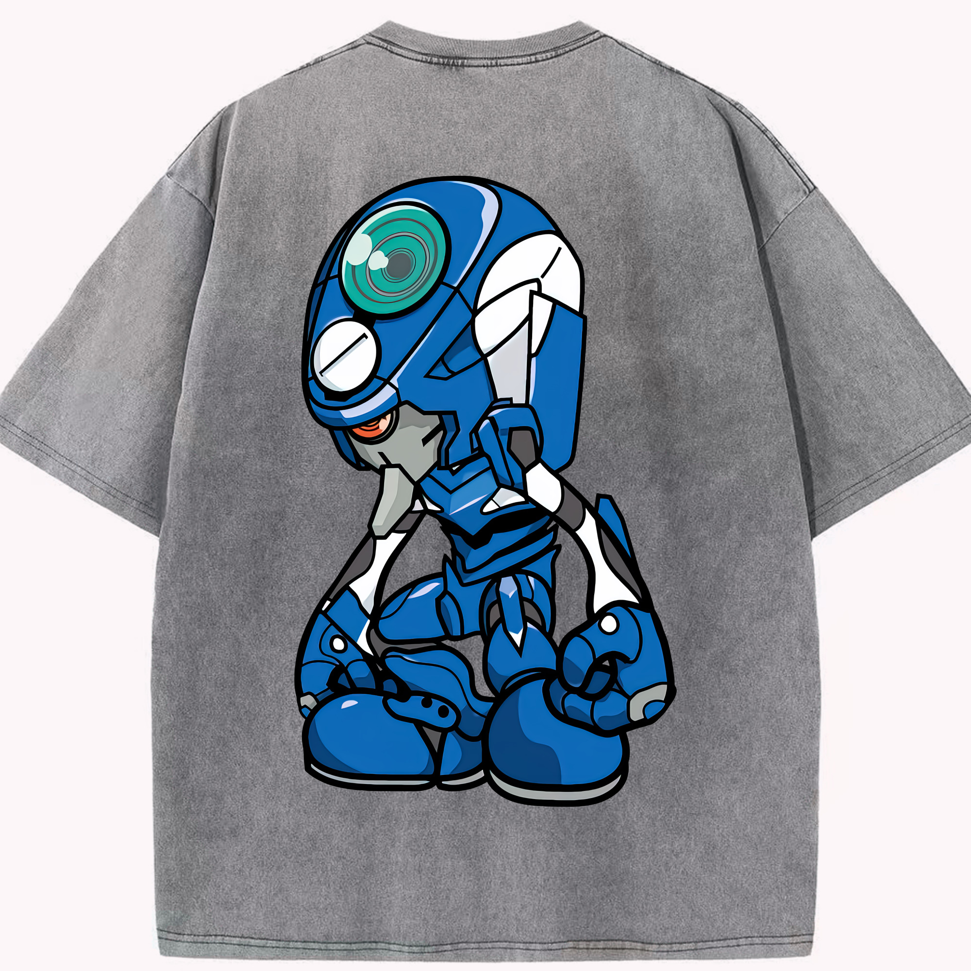 （画像用） EVA 新世紀エヴァンゲリオン 綿100% ヴィンテージ風 半袖Tシャツ（背面プリント）