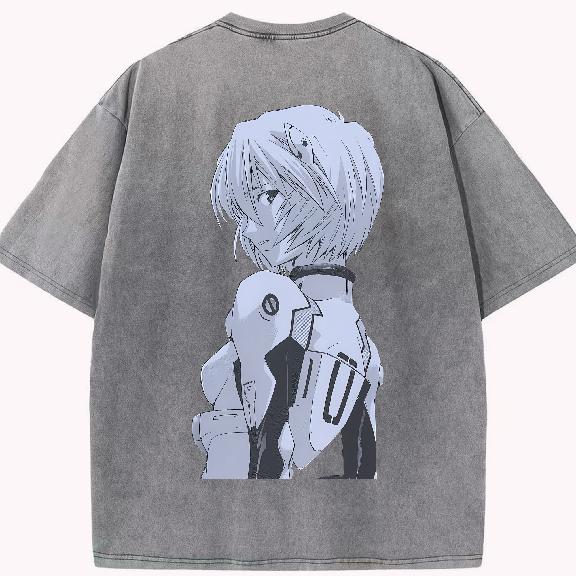 （画像用） EVA 新世紀エヴァンゲリオン 綿100% ヴィンテージ風 半袖Tシャツ（背面プリント）