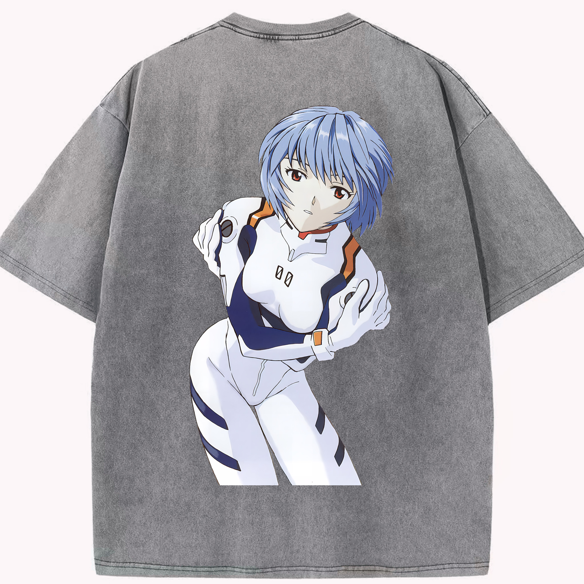（画像用） EVA 新世紀エヴァンゲリオン 綿100% ヴィンテージ風 半袖Tシャツ（背面プリント）
