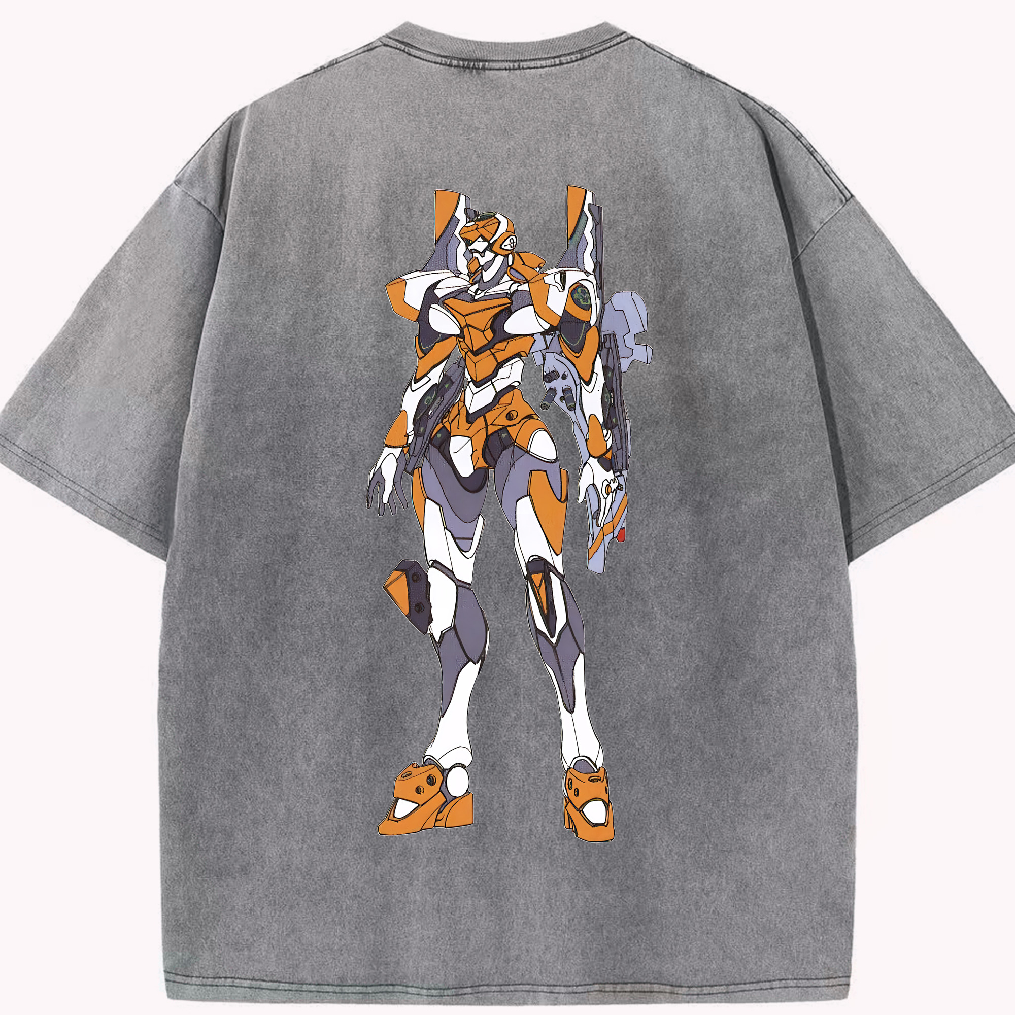 （画像用） EVA 新世紀エヴァンゲリオン 綿100% ヴィンテージ風 半袖Tシャツ（背面プリント）