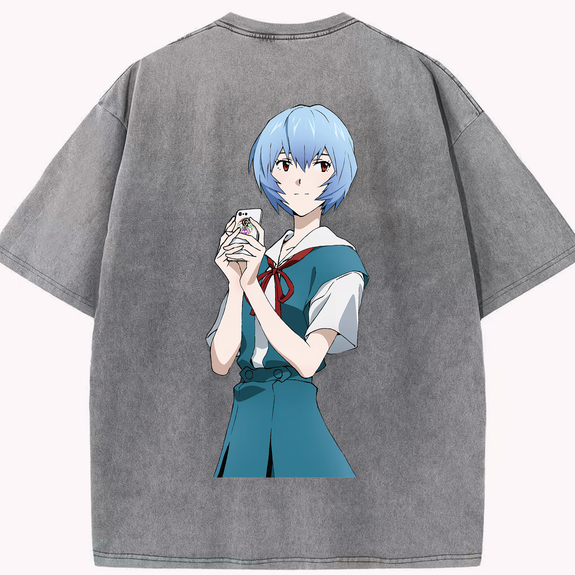 （画像用） EVA 新世紀エヴァンゲリオン 綿100% ヴィンテージ風 半袖Tシャツ（背面プリント）