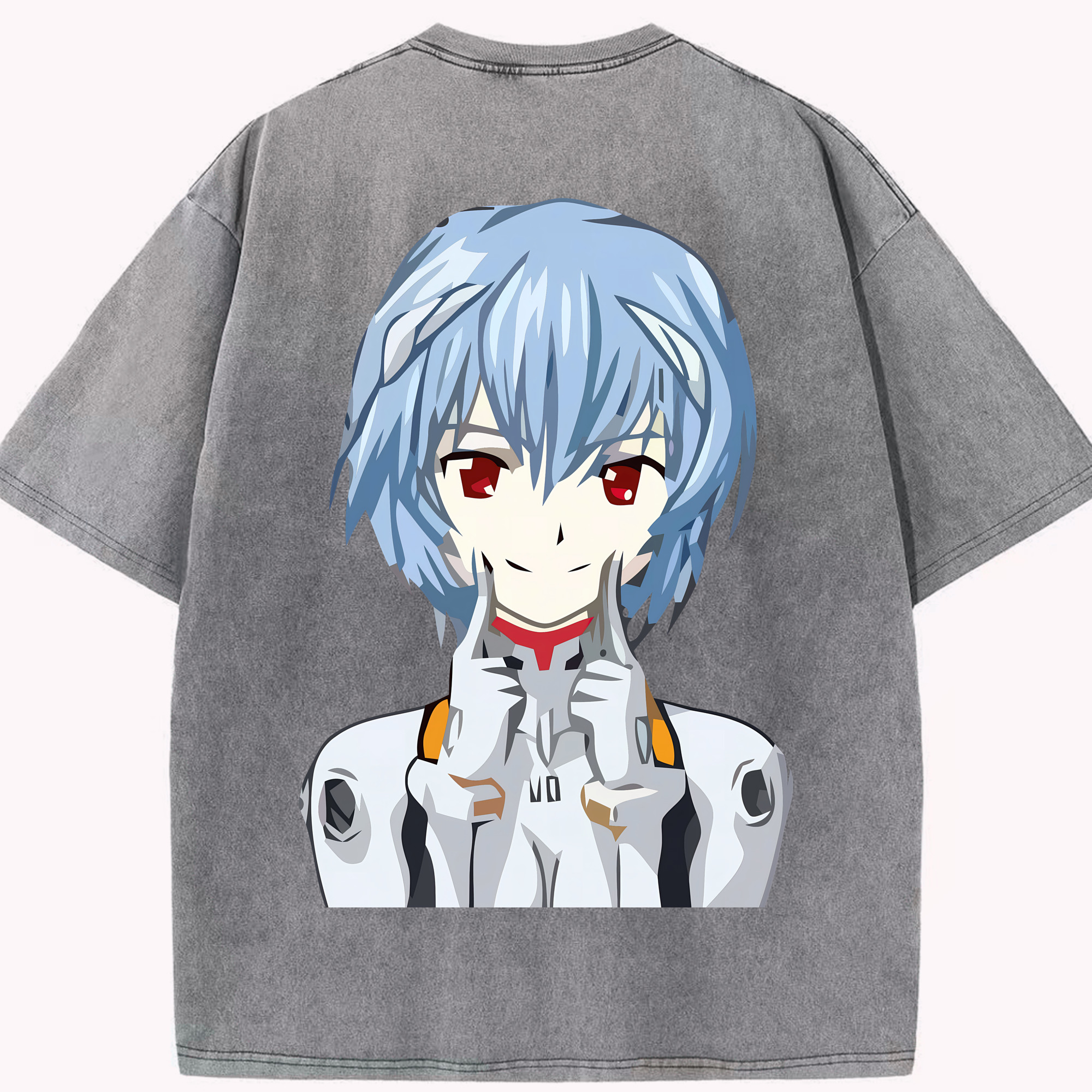 （画像用） EVA 新世紀エヴァンゲリオン 綿100% ヴィンテージ風 半袖Tシャツ（背面プリント）