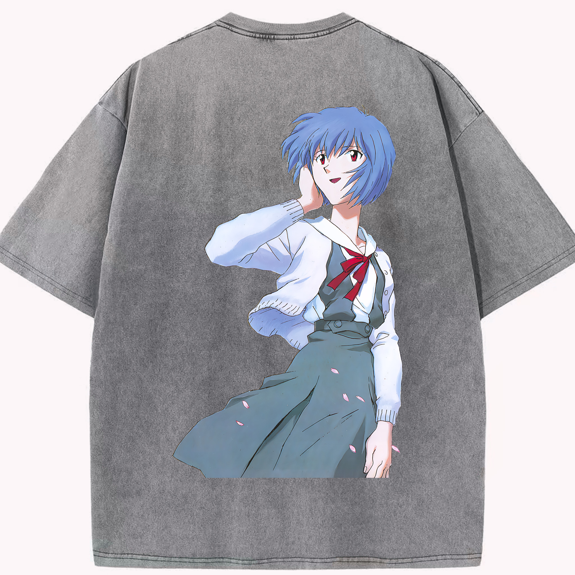 （画像用） EVA 新世紀エヴァンゲリオン 綿100% ヴィンテージ風 半袖Tシャツ（背面プリント）