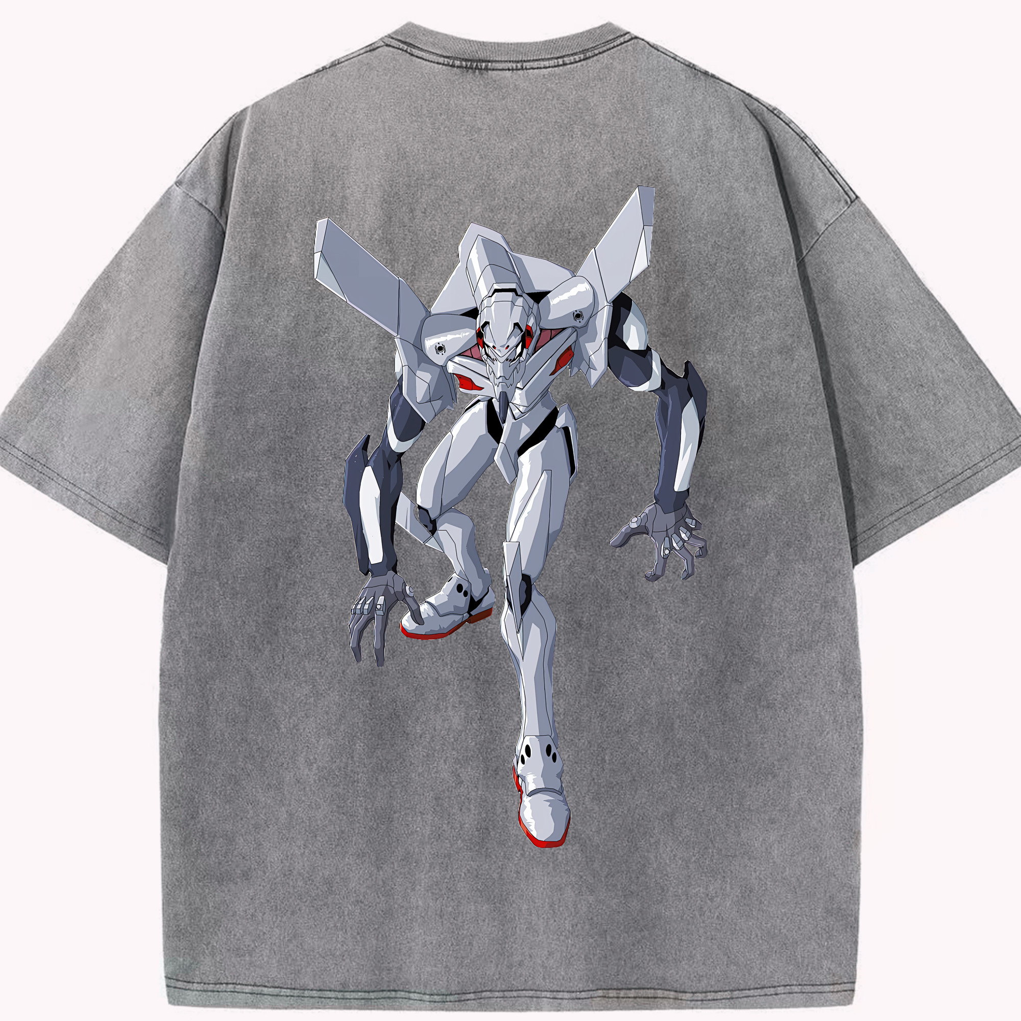 （画像用） EVA 新世紀エヴァンゲリオン 綿100% ヴィンテージ風 半袖Tシャツ（背面プリント）