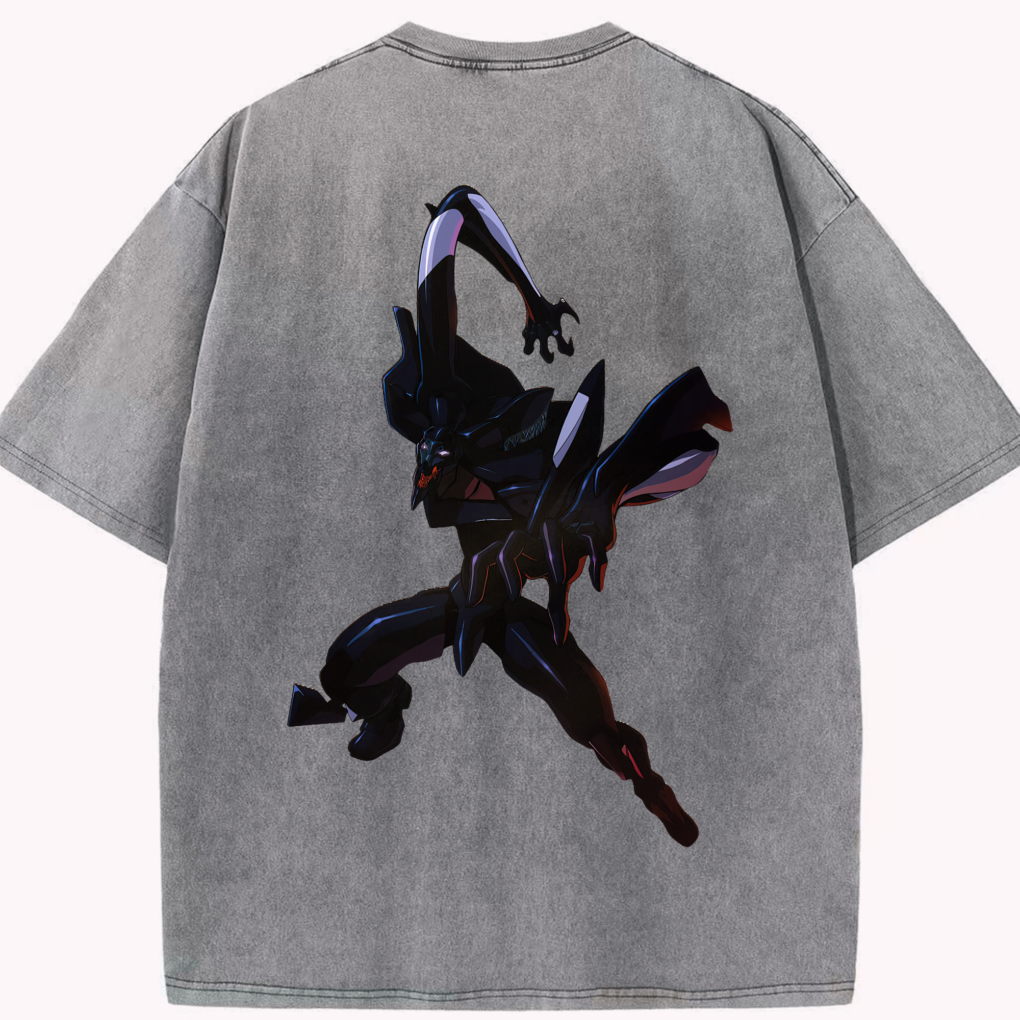 （画像用） EVA 新世紀エヴァンゲリオン 綿100% ヴィンテージ風 半袖Tシャツ（背面プリント）