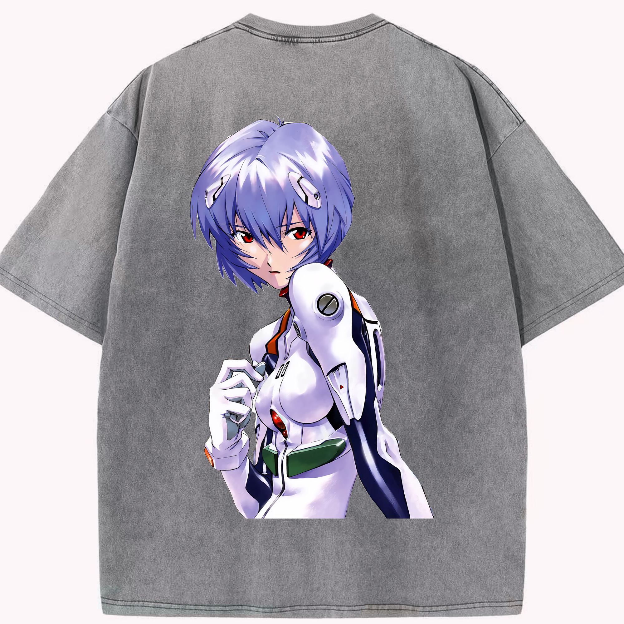 （画像用） EVA 新世紀エヴァンゲリオン 綿100% ヴィンテージ風 半袖Tシャツ（背面プリント）