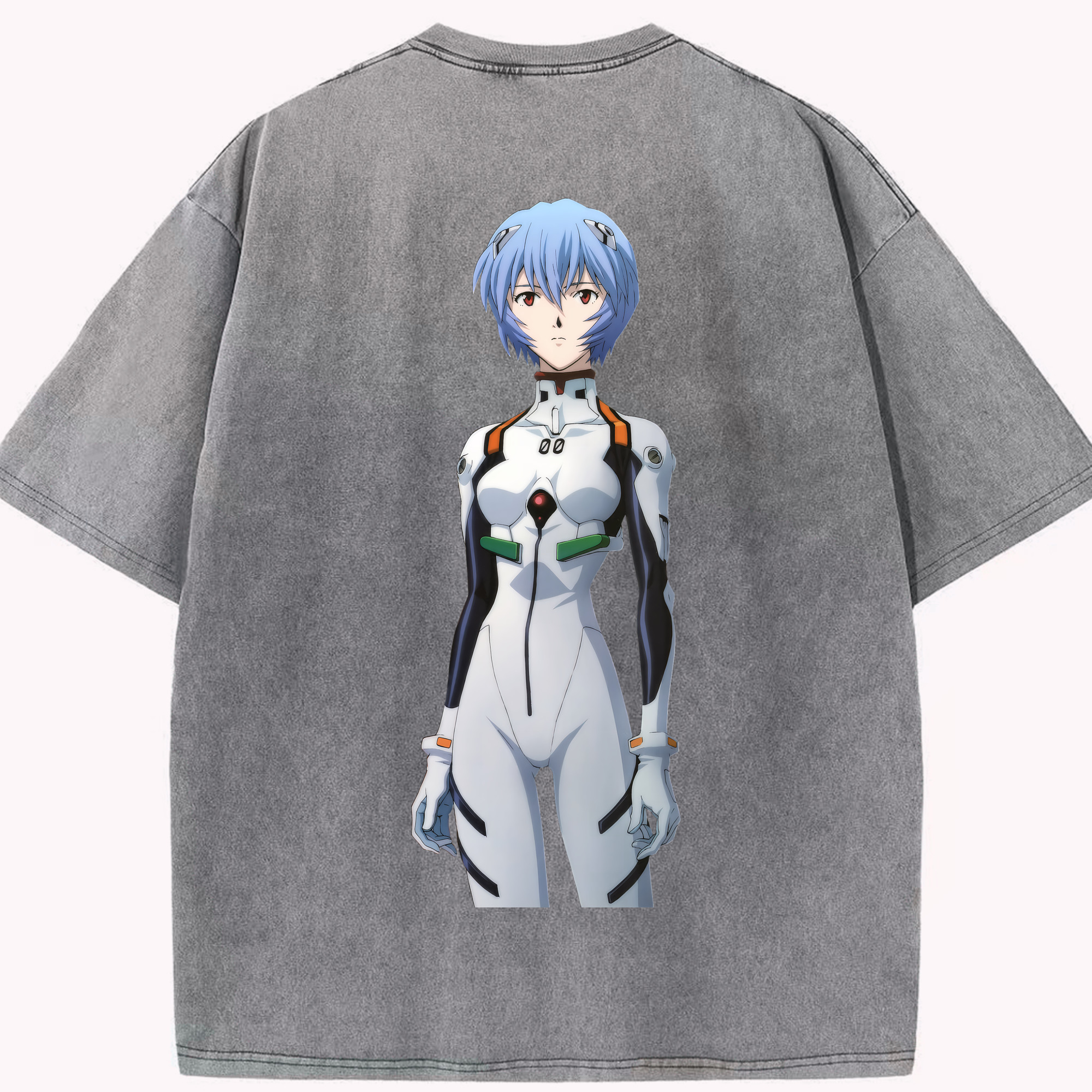 （画像用） EVA 新世紀エヴァンゲリオン 綿100% ヴィンテージ風 半袖Tシャツ（背面プリント）