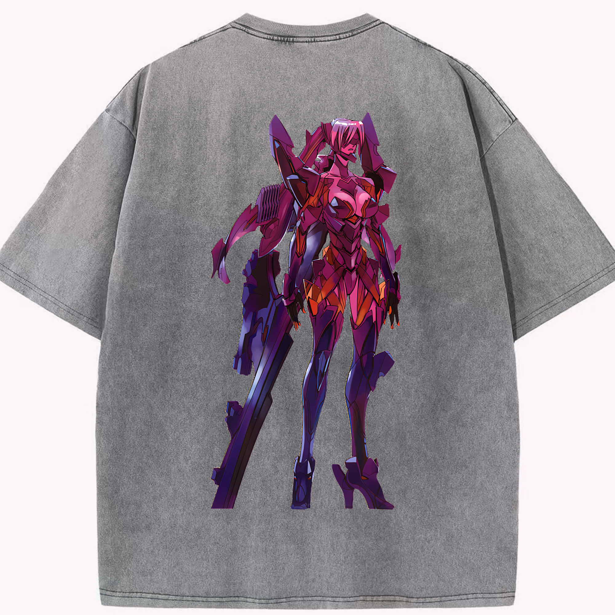 （画像用） EVA 新世紀エヴァンゲリオン 綿100% ヴィンテージ風 半袖Tシャツ（背面プリント）