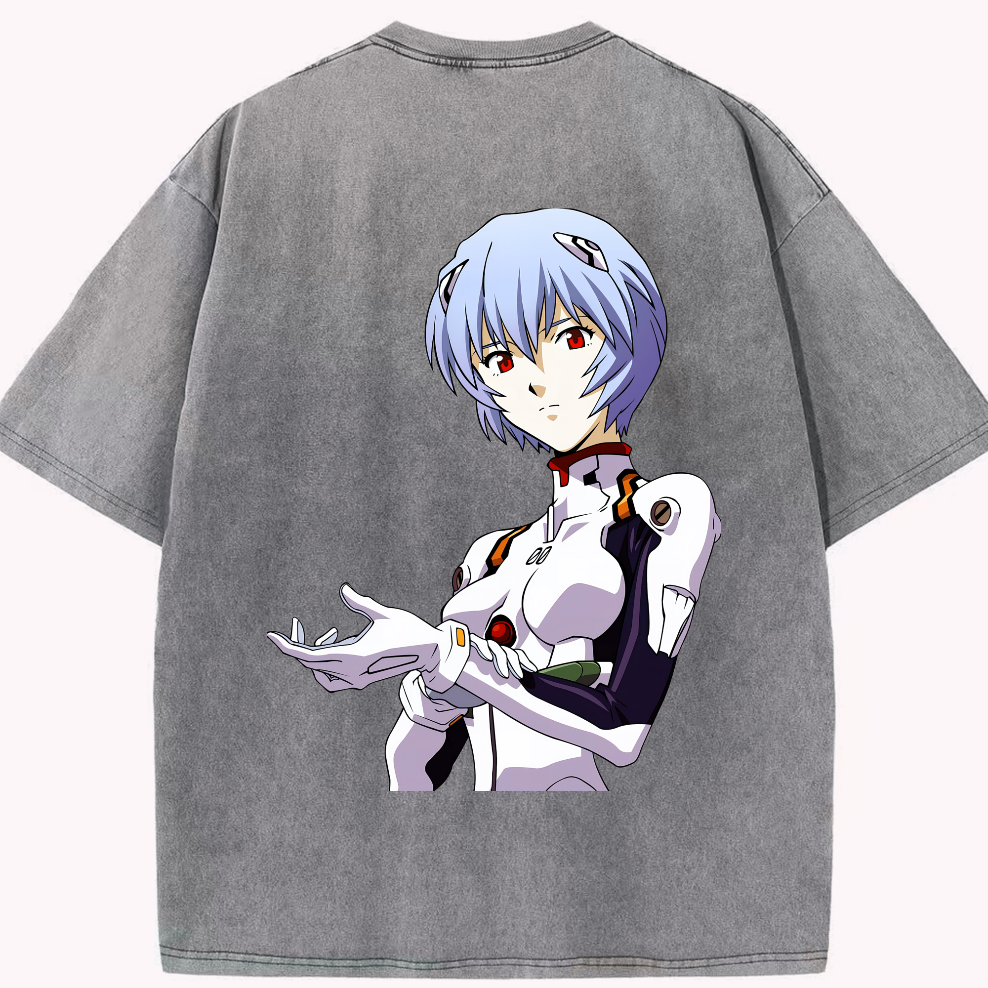 （画像用） EVA 新世紀エヴァンゲリオン 綿100% ヴィンテージ風 半袖Tシャツ（背面プリント）