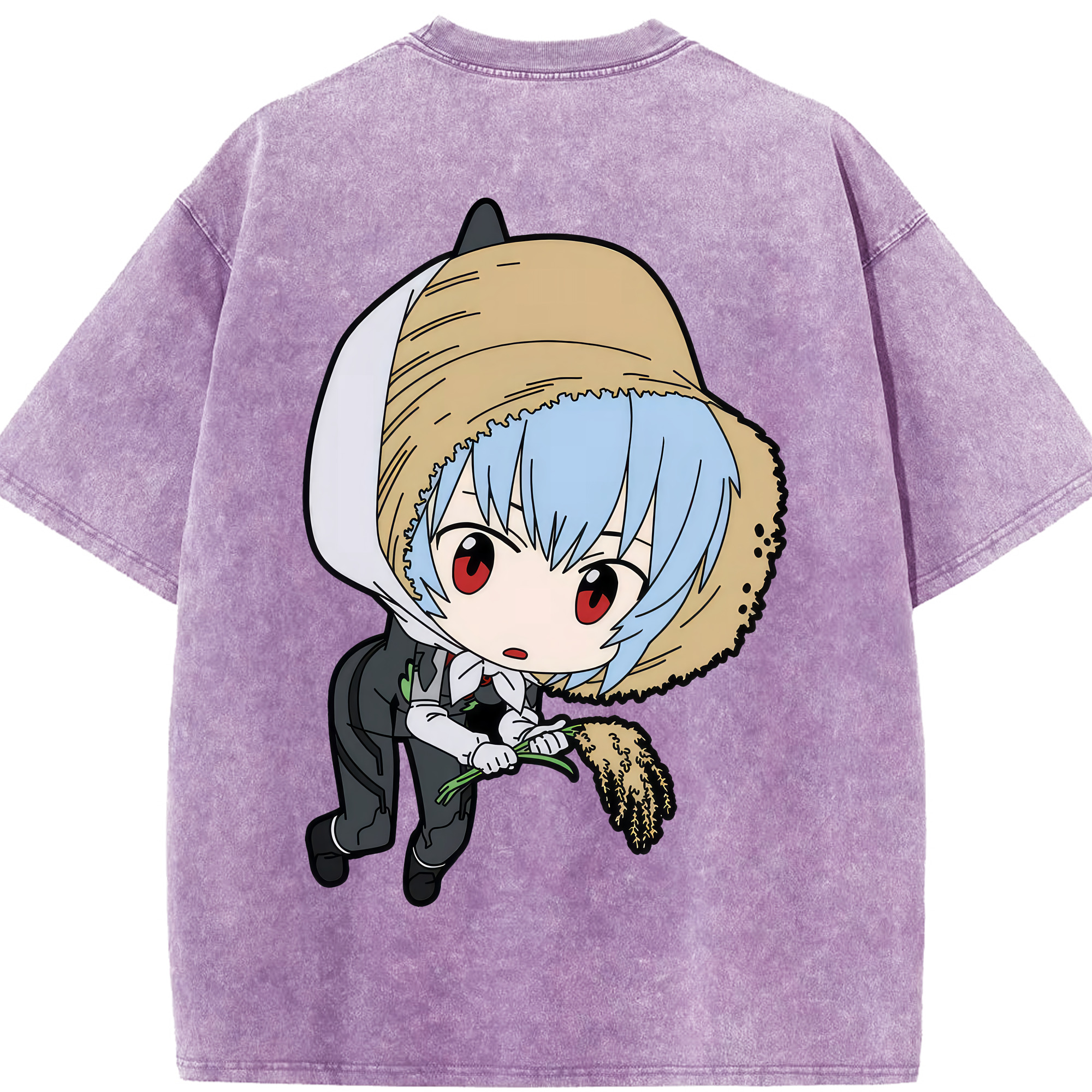 （画像用） EVA 新世紀エヴァンゲリオン 綿100% ヴィンテージ風 半袖Tシャツ（背面プリント）