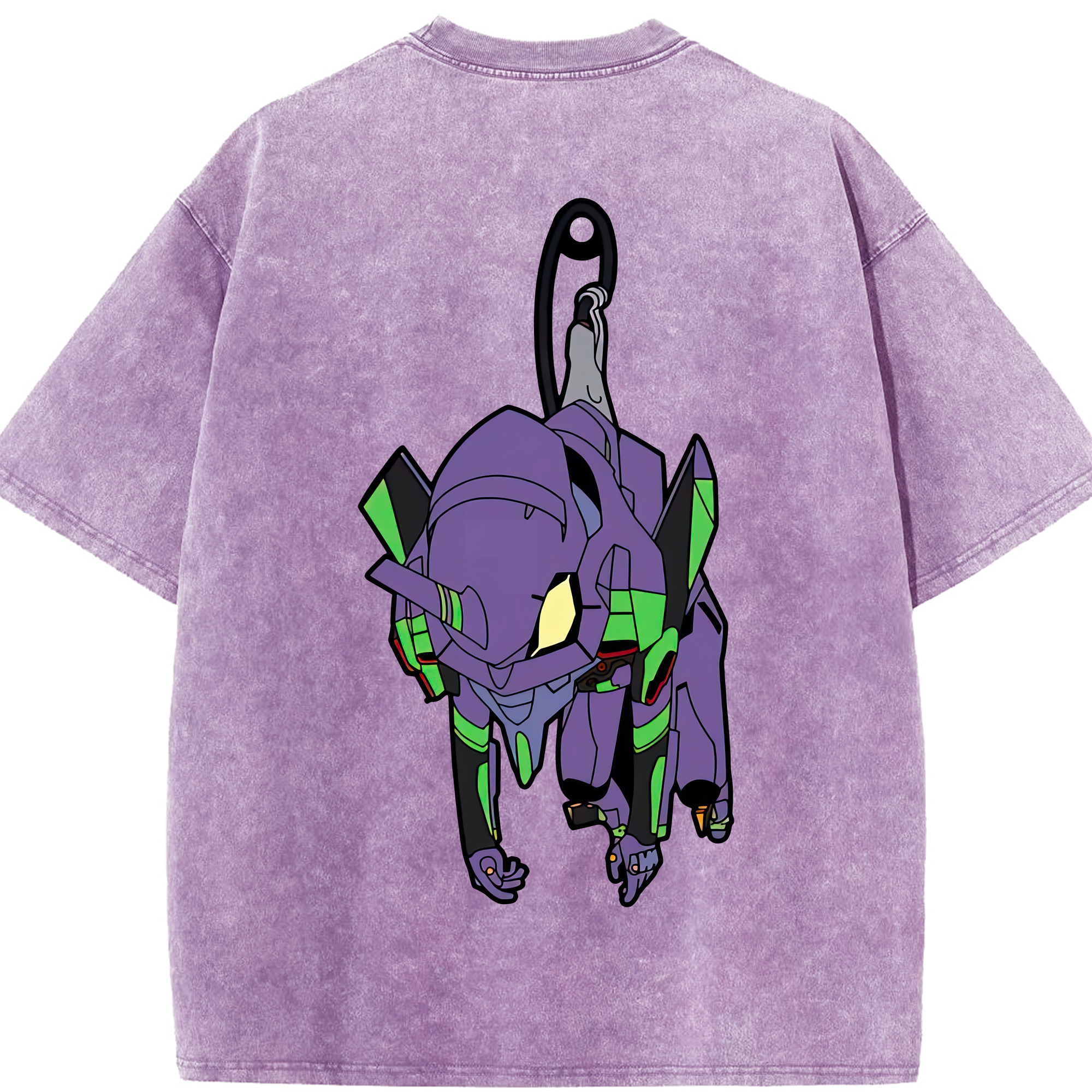 （画像用） EVA 新世紀エヴァンゲリオン 綿100% ヴィンテージ風 半袖Tシャツ（背面プリント）
