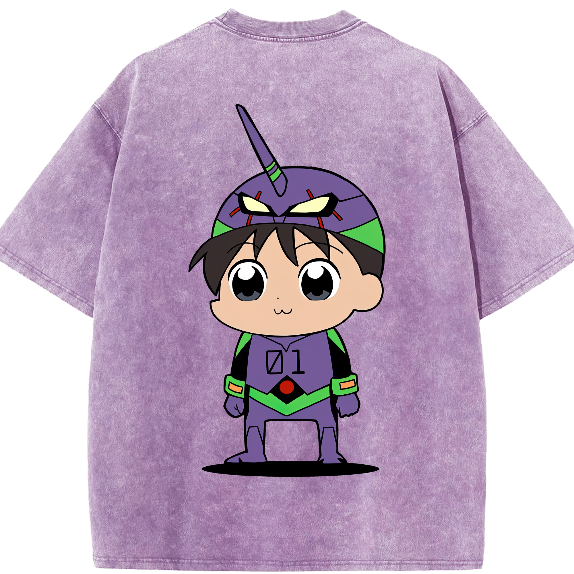 （画像用） EVA 新世紀エヴァンゲリオン 綿100% ヴィンテージ風 半袖Tシャツ（背面プリント）