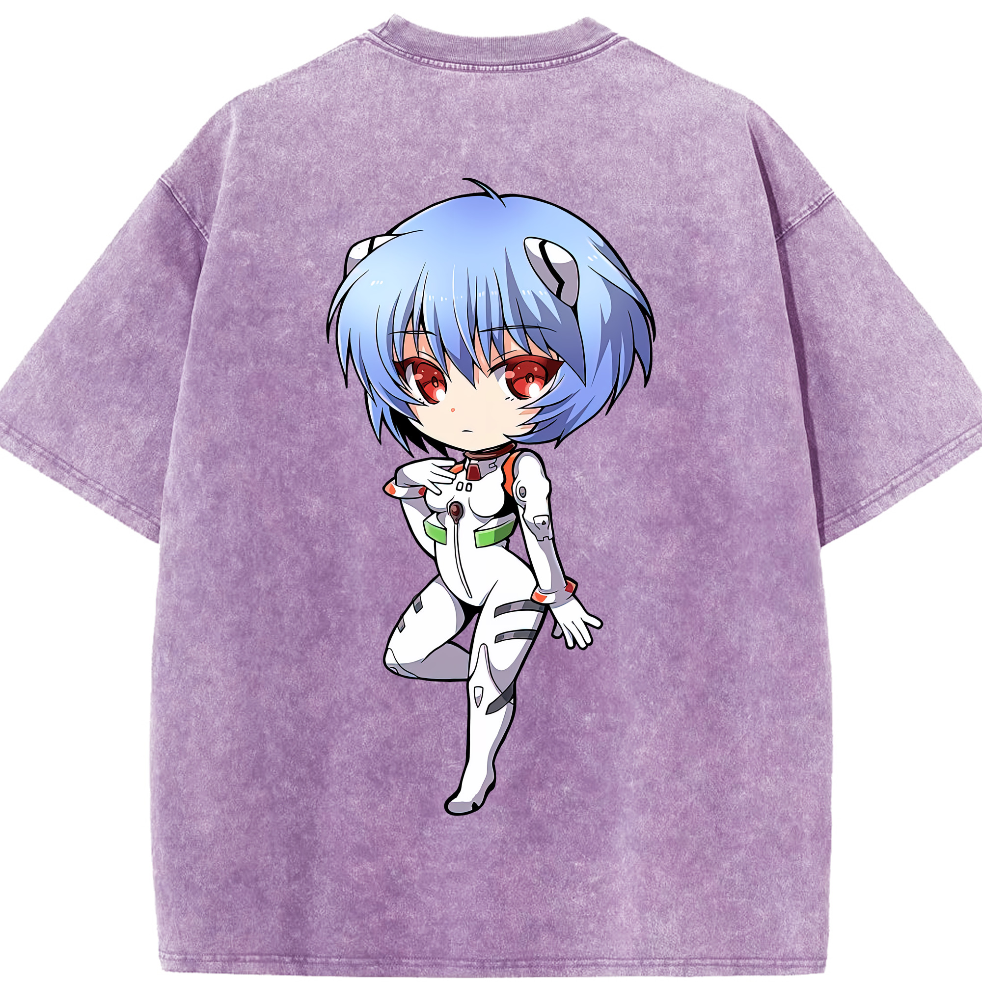 （画像用） EVA 新世紀エヴァンゲリオン 綿100% ヴィンテージ風 半袖Tシャツ（背面プリント）