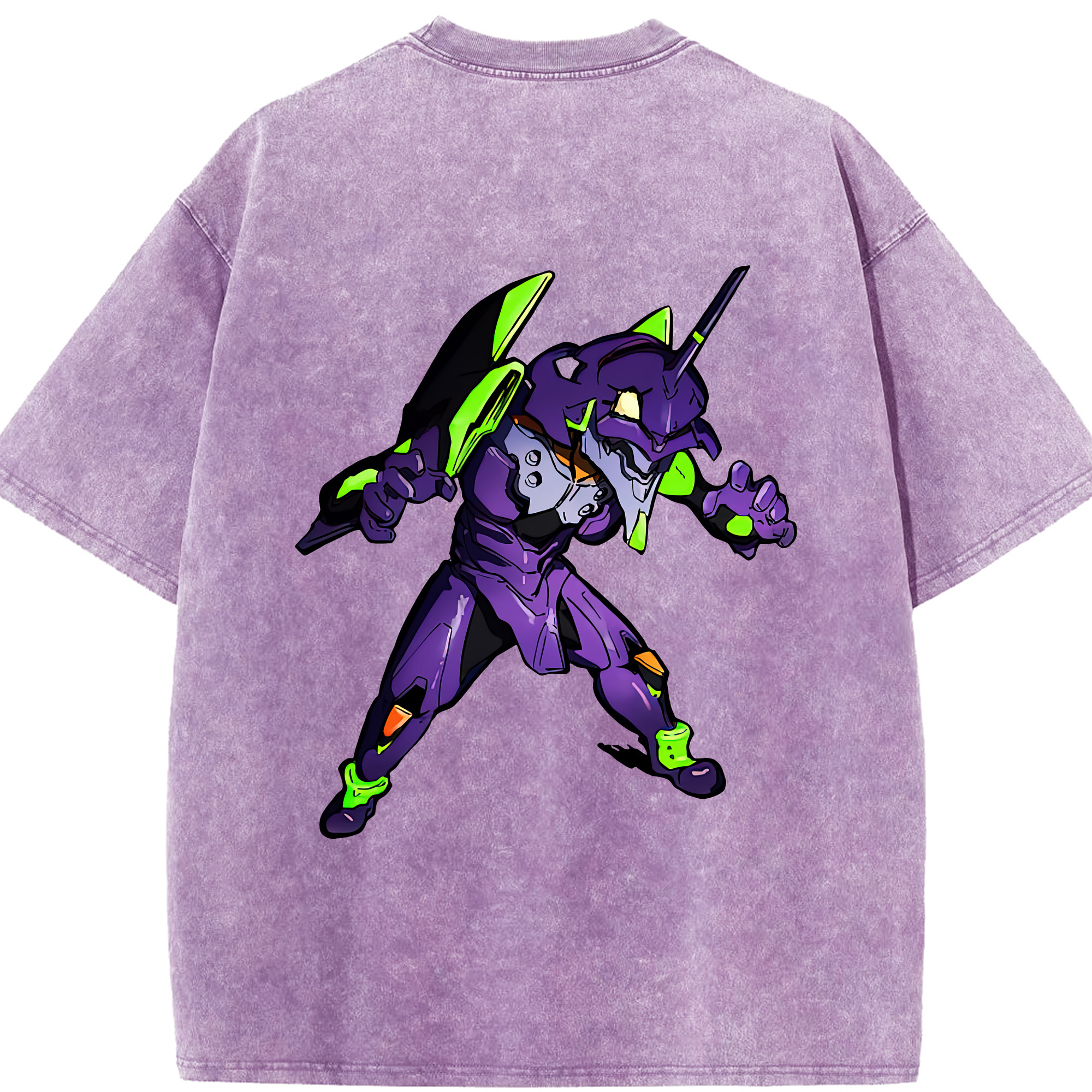（画像用） EVA 新世紀エヴァンゲリオン 綿100% ヴィンテージ風 半袖Tシャツ（背面プリント）