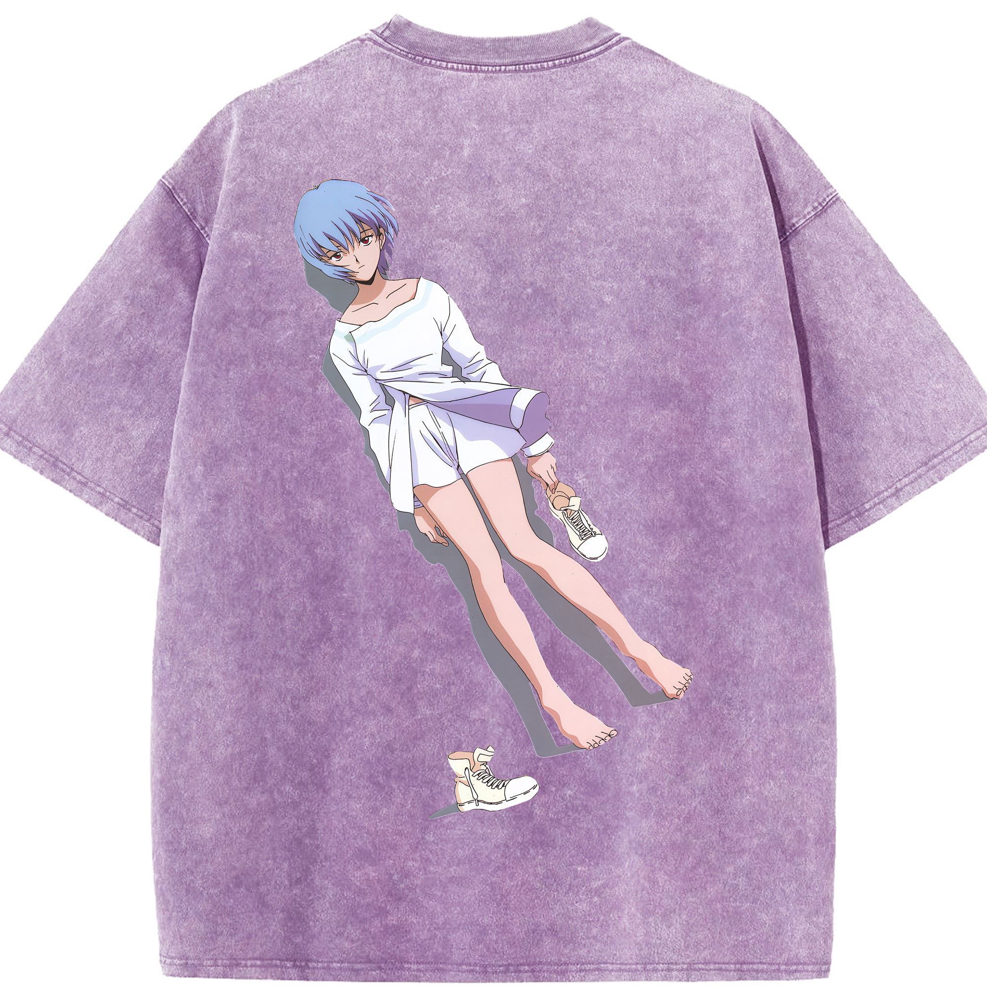 （画像用） EVA 新世紀エヴァンゲリオン 綿100% ヴィンテージ風 半袖Tシャツ（背面プリント）