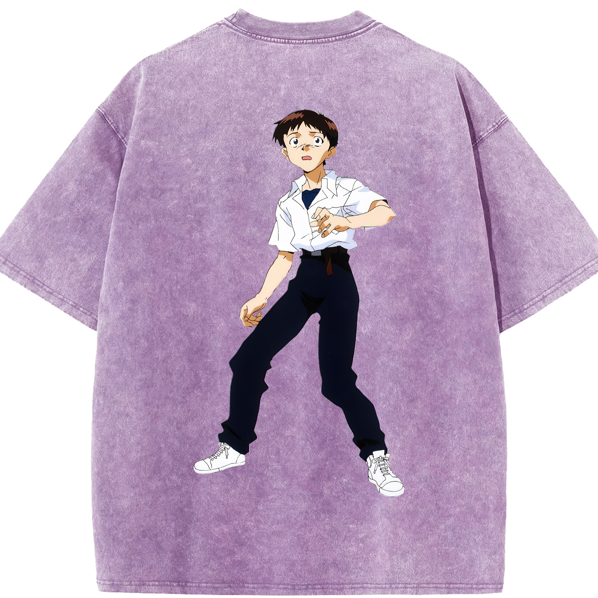 （画像用） EVA 新世紀エヴァンゲリオン 綿100% ヴィンテージ風 半袖Tシャツ（背面プリント）