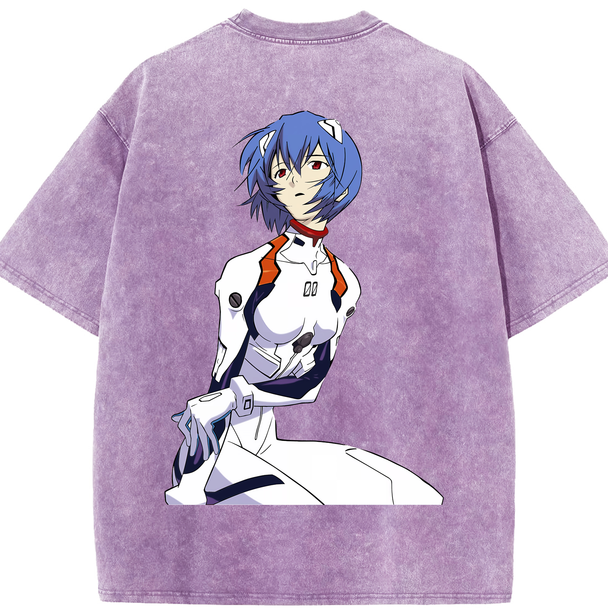 （画像用） EVA 新世紀エヴァンゲリオン 綿100% ヴィンテージ風 半袖Tシャツ（背面プリント）