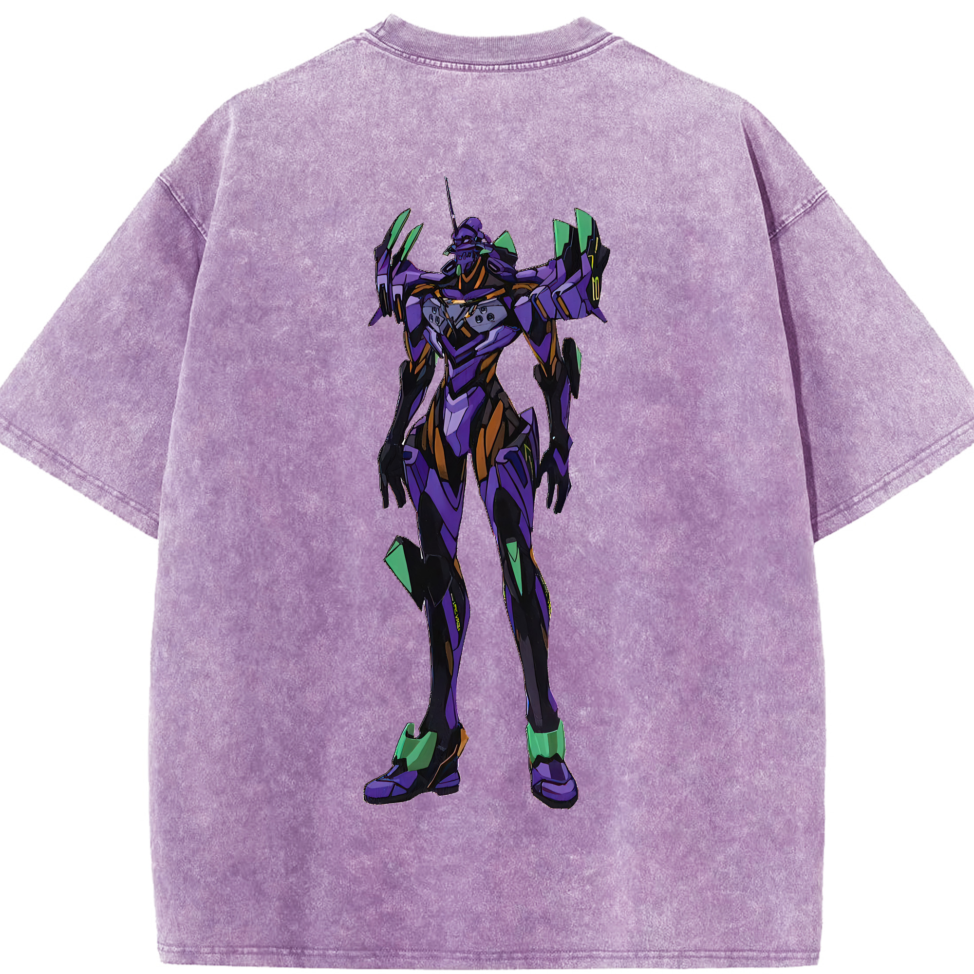 （画像用） EVA 新世紀エヴァンゲリオン 綿100% ヴィンテージ風 半袖Tシャツ（背面プリント）