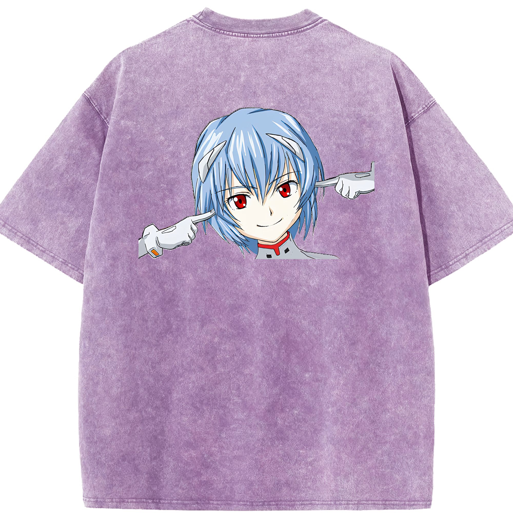 （画像用） EVA 新世紀エヴァンゲリオン 綿100% ヴィンテージ風 半袖Tシャツ（背面プリント）