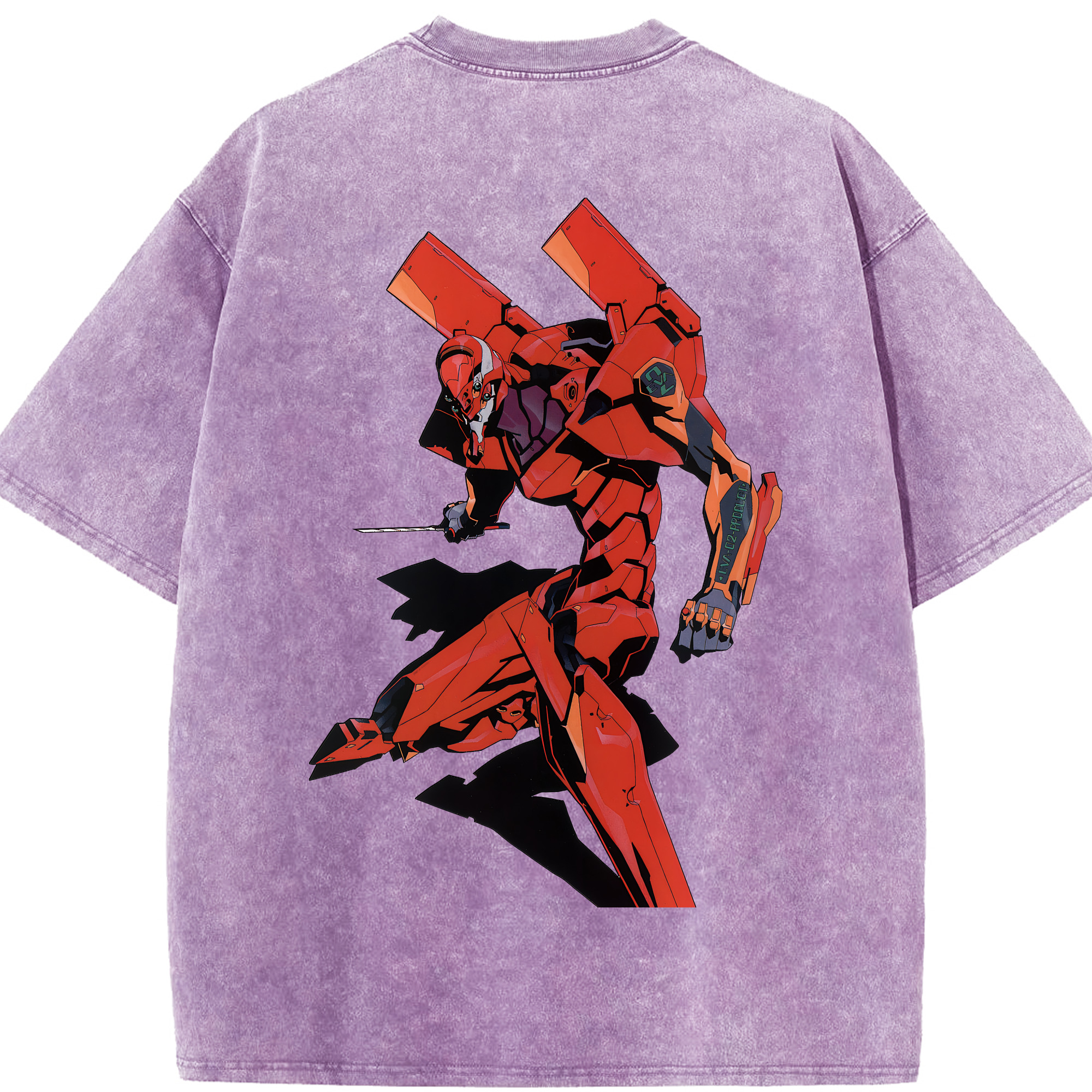 （画像用） EVA 新世紀エヴァンゲリオン 綿100% ヴィンテージ風 半袖Tシャツ（背面プリント）