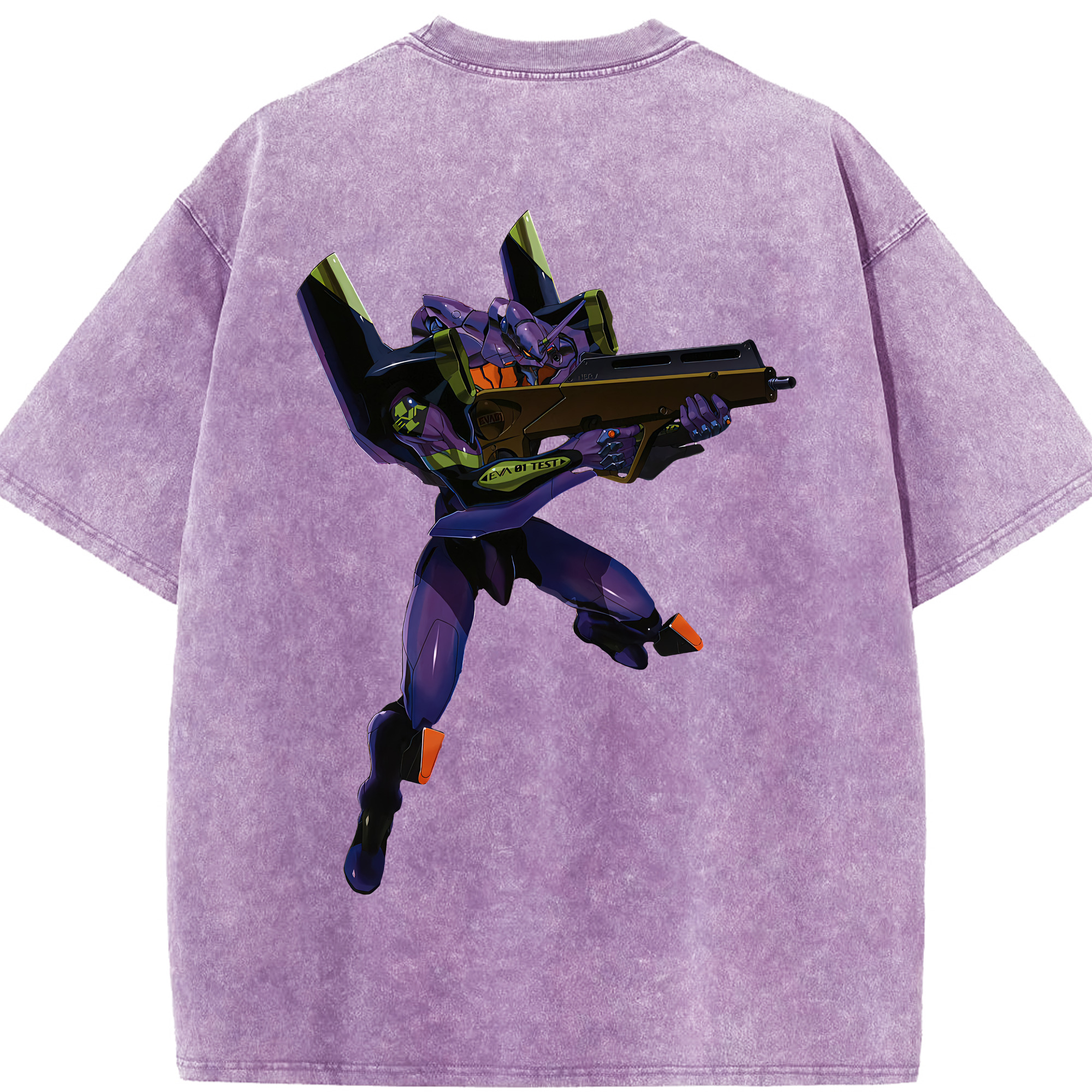 （画像用） EVA 新世紀エヴァンゲリオン 綿100% ヴィンテージ風 半袖Tシャツ（背面プリント）