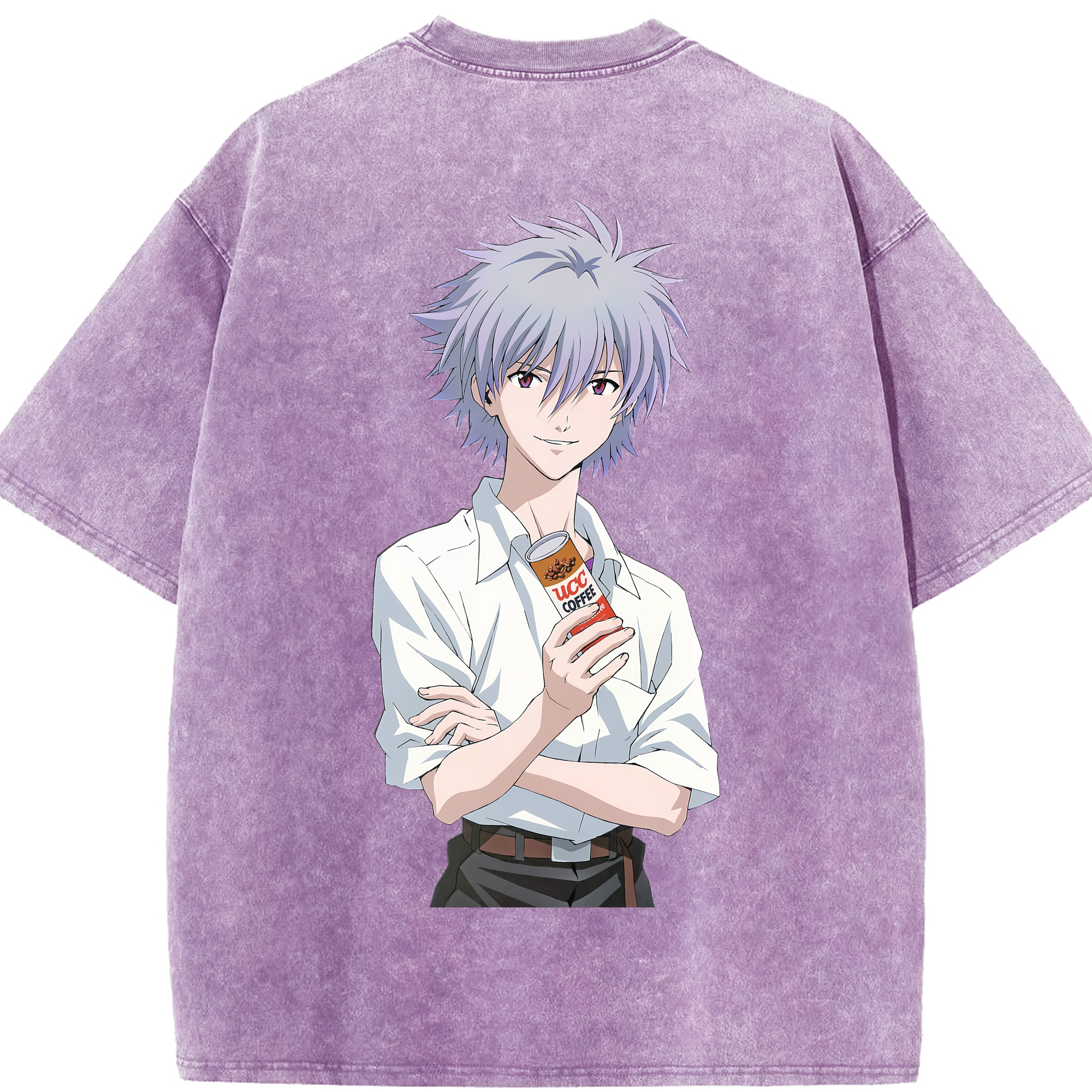 （画像用） EVA 新世紀エヴァンゲリオン 綿100% ヴィンテージ風 半袖Tシャツ（背面プリント）