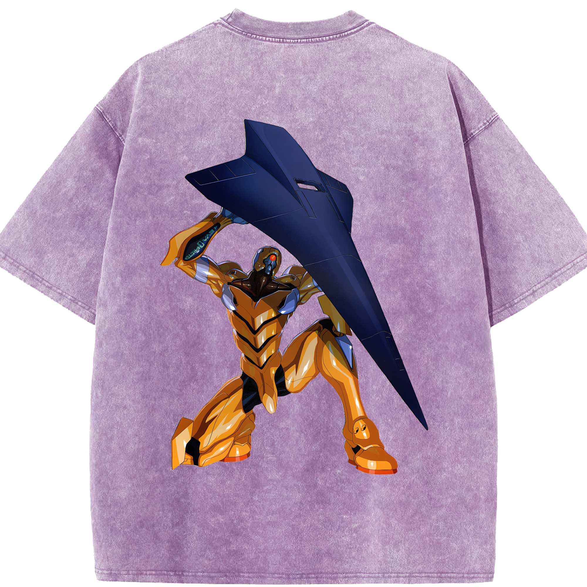 （画像用） EVA 新世紀エヴァンゲリオン 綿100% ヴィンテージ風 半袖Tシャツ（背面プリント）