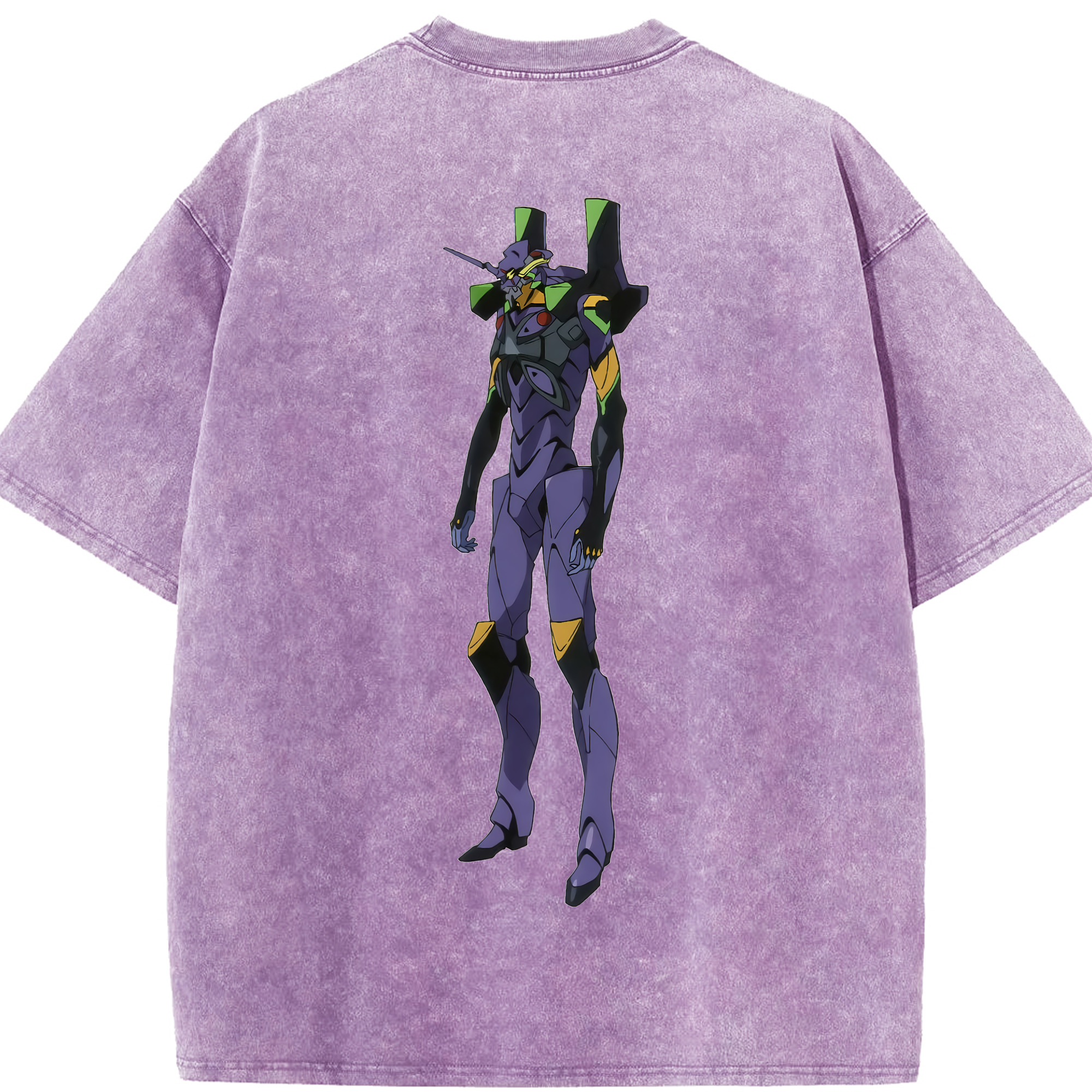 （画像用） EVA 新世紀エヴァンゲリオン 綿100% ヴィンテージ風 半袖Tシャツ（背面プリント）