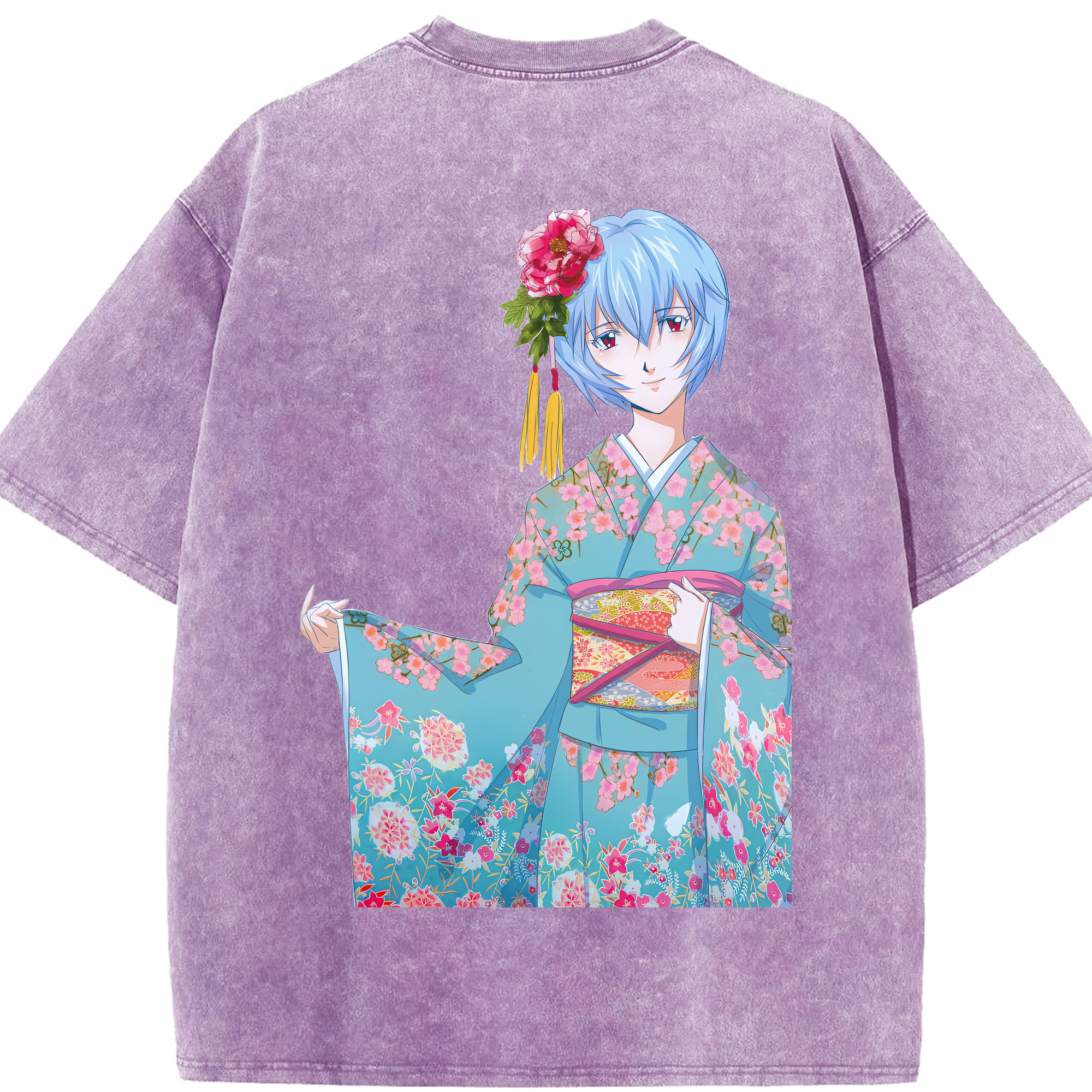 （画像用） EVA 新世紀エヴァンゲリオン 綿100% ヴィンテージ風 半袖Tシャツ（背面プリント）