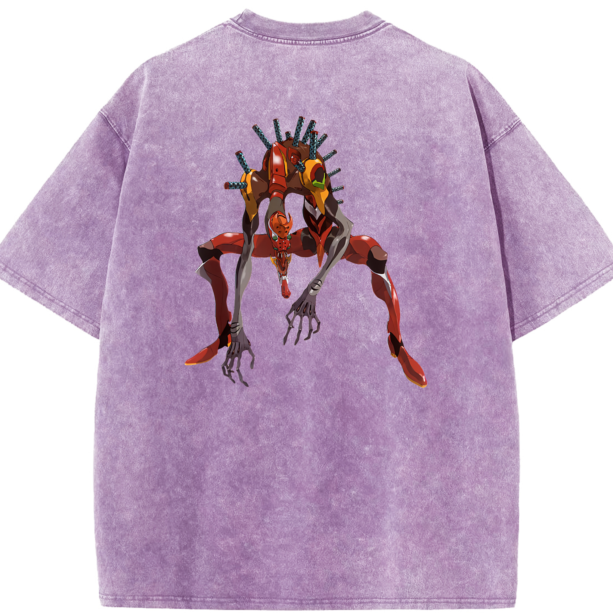 （画像用） EVA 新世紀エヴァンゲリオン 綿100% ヴィンテージ風 半袖Tシャツ（背面プリント）