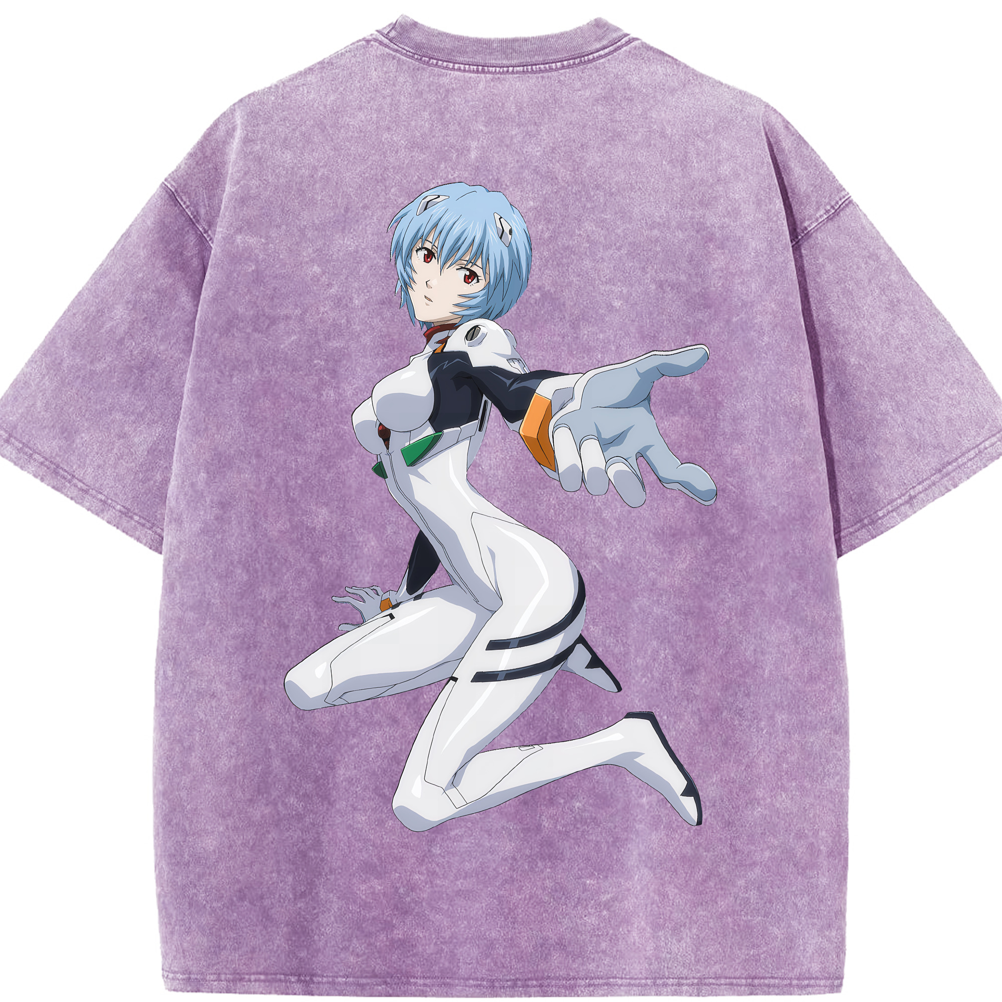 （画像用） EVA 新世紀エヴァンゲリオン 綿100% ヴィンテージ風 半袖Tシャツ（背面プリント）