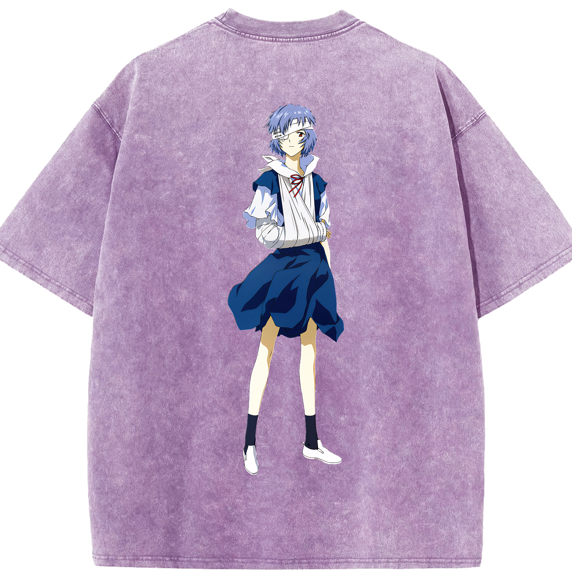 （画像用） EVA 新世紀エヴァンゲリオン 綿100% ヴィンテージ風 半袖Tシャツ（背面プリント）