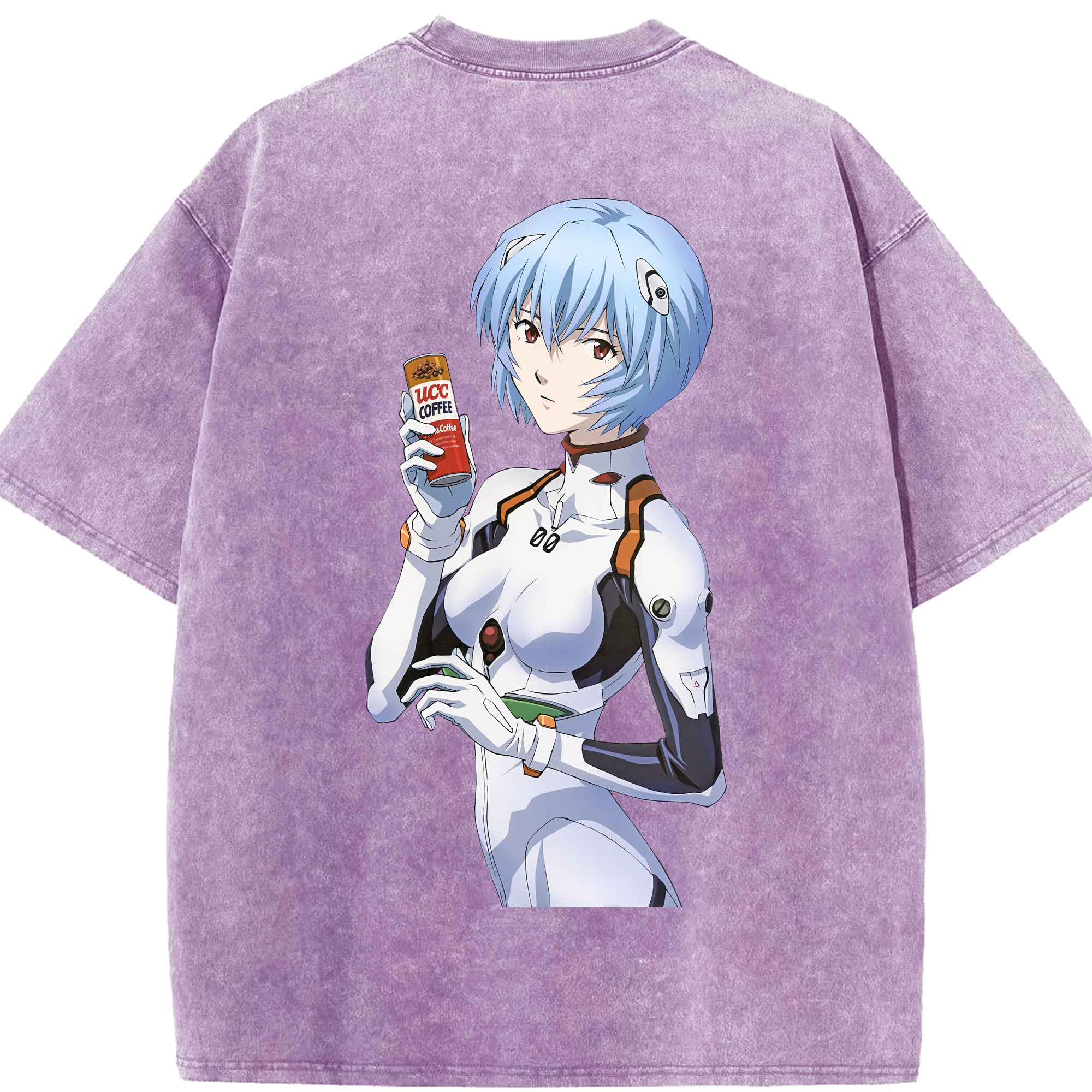 （画像用） EVA 新世紀エヴァンゲリオン 綿100% ヴィンテージ風 半袖Tシャツ（背面プリント）