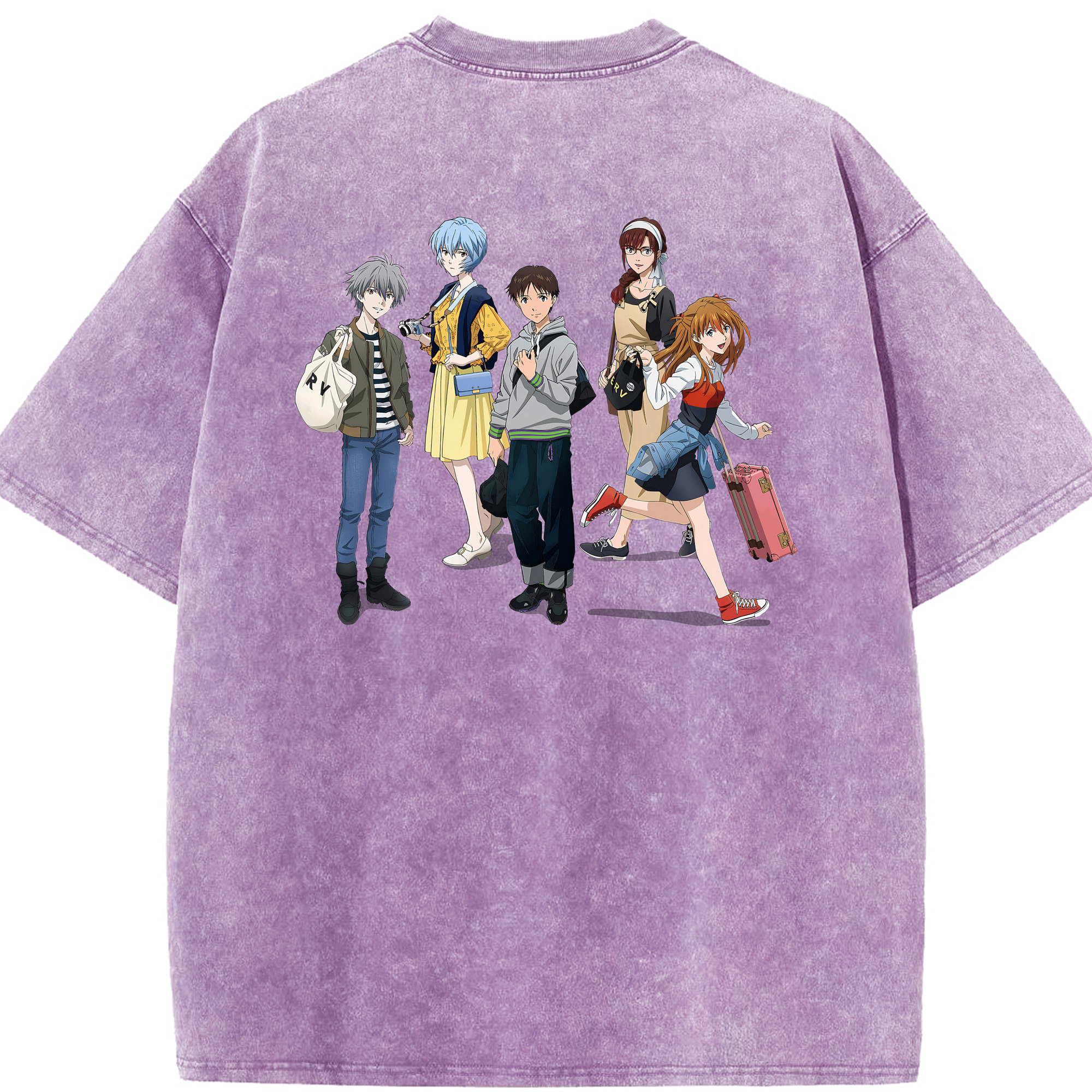（画像用） EVA 新世紀エヴァンゲリオン 綿100% ヴィンテージ風 半袖Tシャツ（背面プリント）