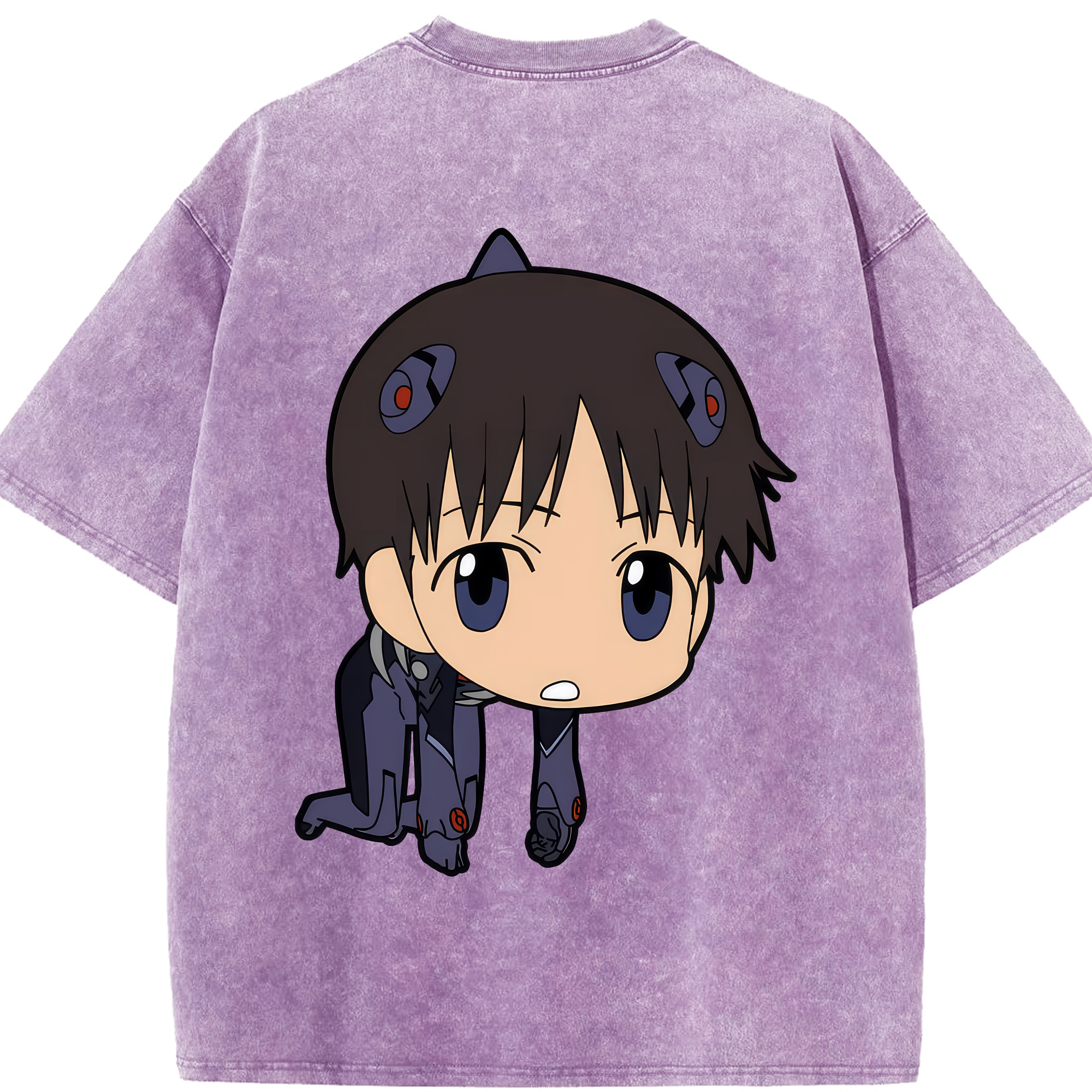 （画像用） EVA 新世紀エヴァンゲリオン 綿100% ヴィンテージ風 半袖Tシャツ（背面プリント）