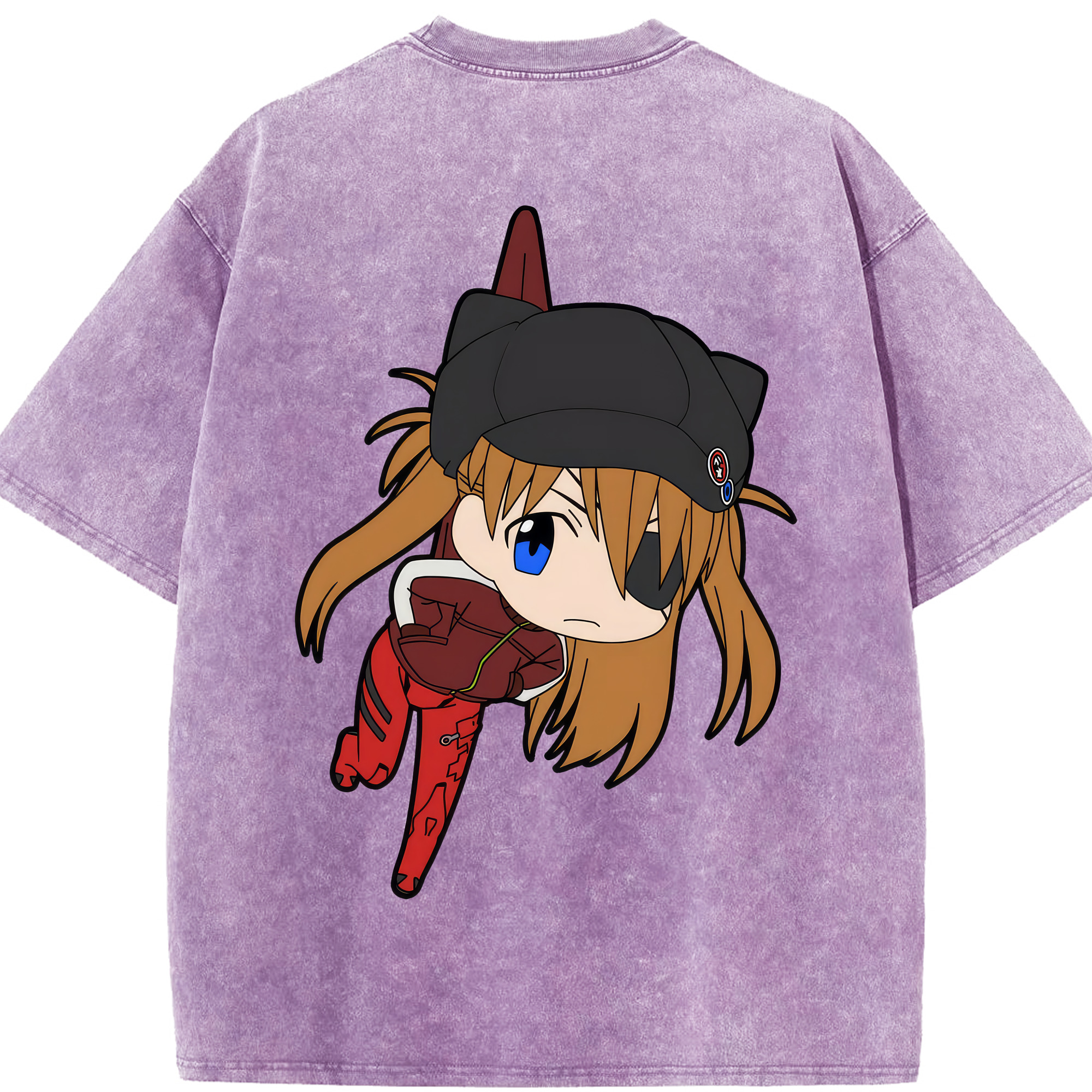 （画像用） EVA 新世紀エヴァンゲリオン 綿100% ヴィンテージ風 半袖Tシャツ（背面プリント）