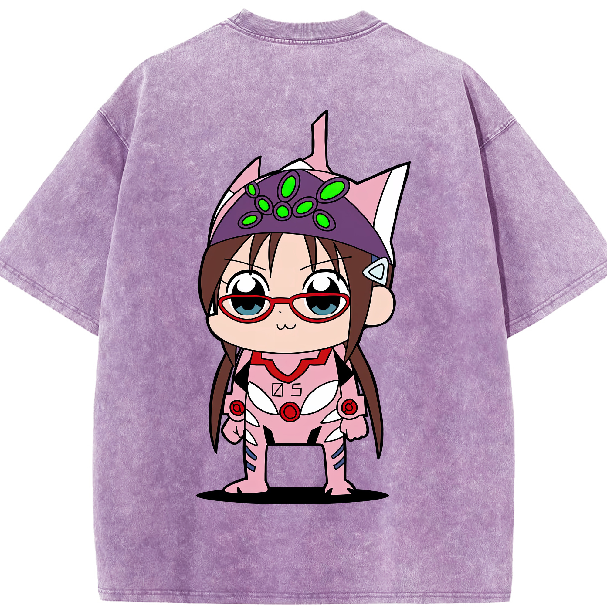 （画像用） EVA 新世紀エヴァンゲリオン 綿100% ヴィンテージ風 半袖Tシャツ（背面プリント）