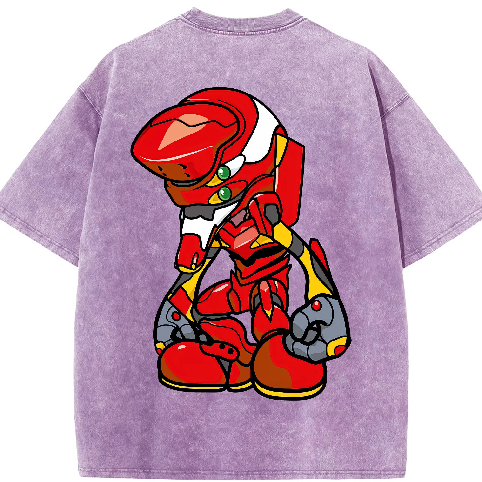 （画像用） EVA 新世紀エヴァンゲリオン 綿100% ヴィンテージ風 半袖Tシャツ（背面プリント）