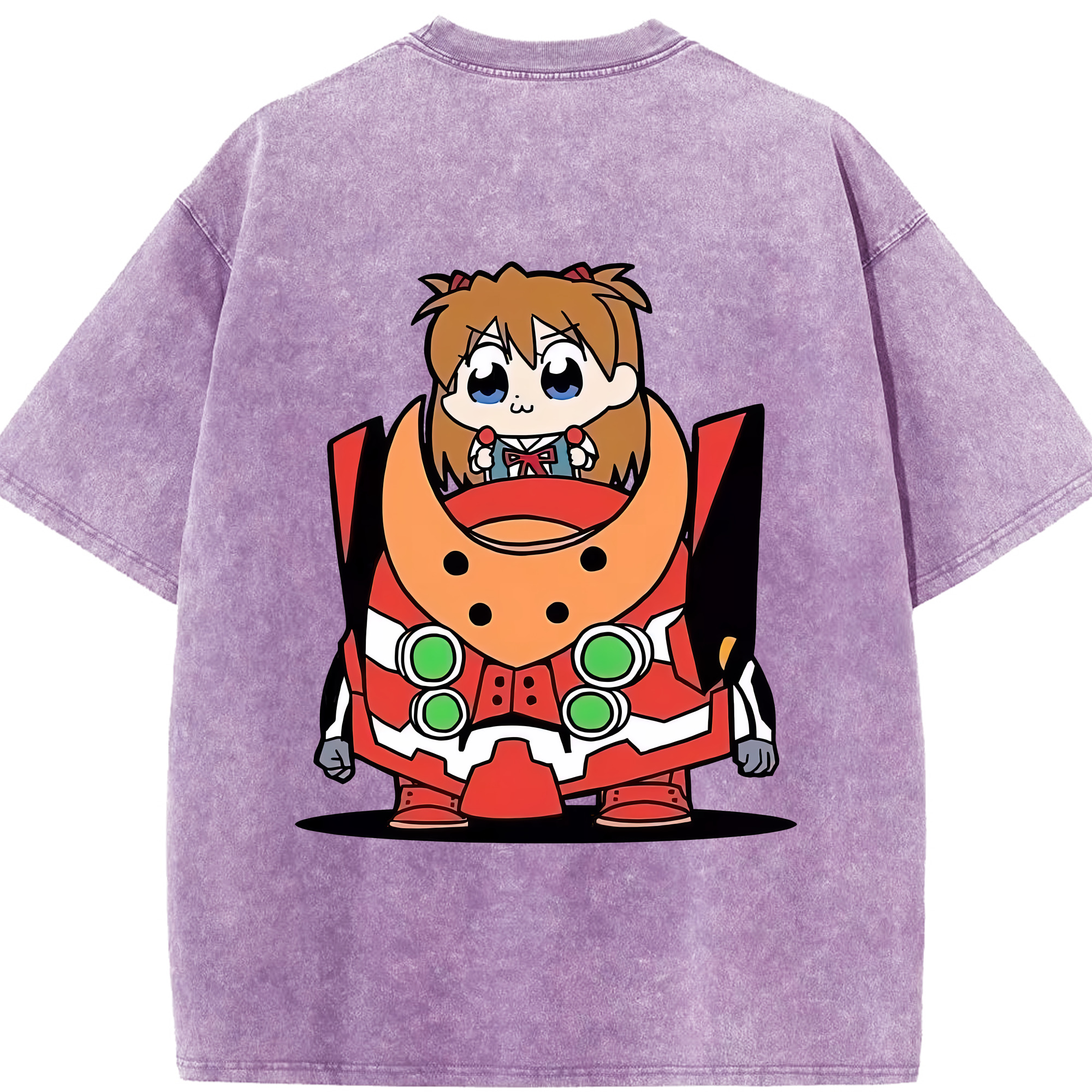 （画像用） EVA 新世紀エヴァンゲリオン 綿100% ヴィンテージ風 半袖Tシャツ（背面プリント）