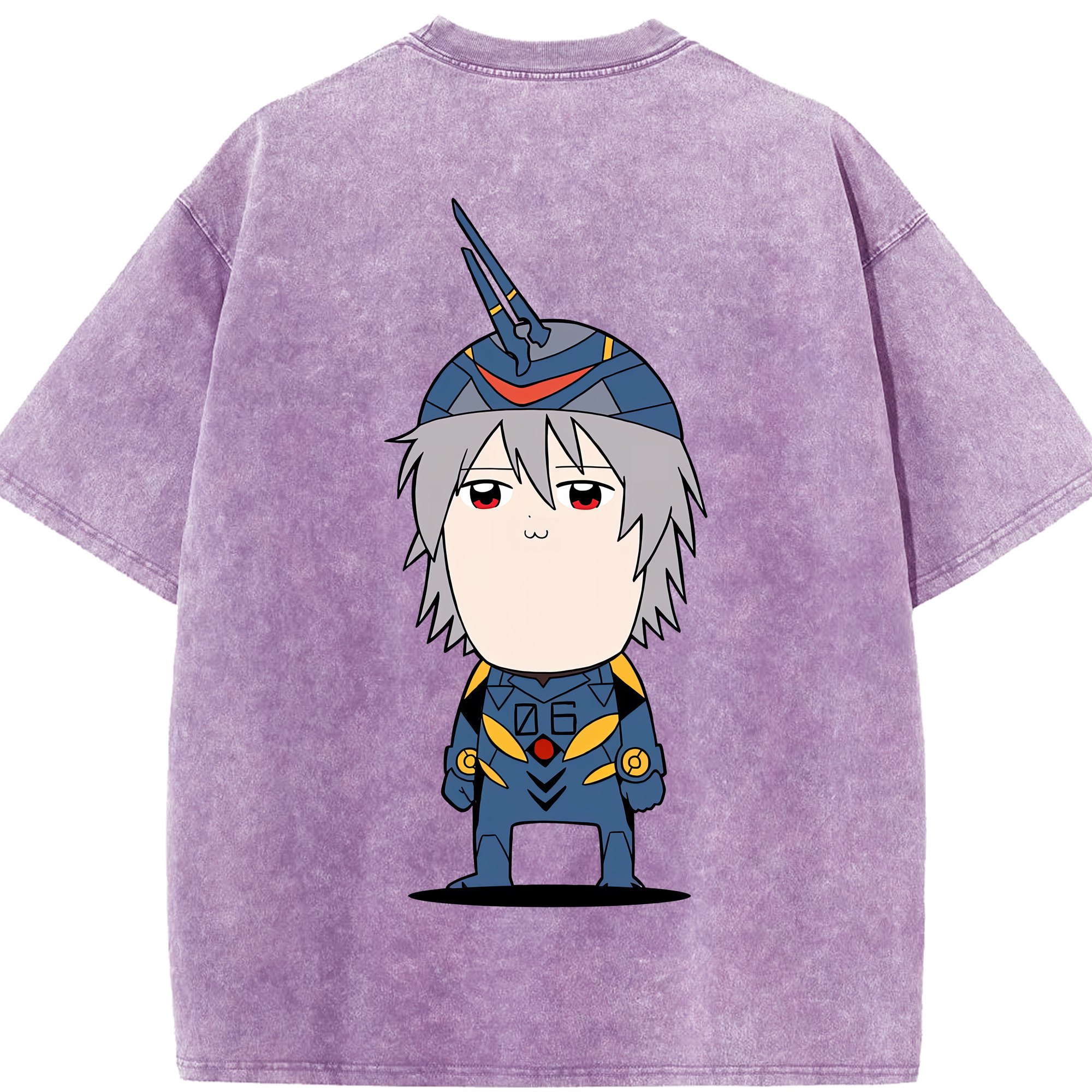 （画像用） EVA 新世紀エヴァンゲリオン 綿100% ヴィンテージ風 半袖Tシャツ（背面プリント）