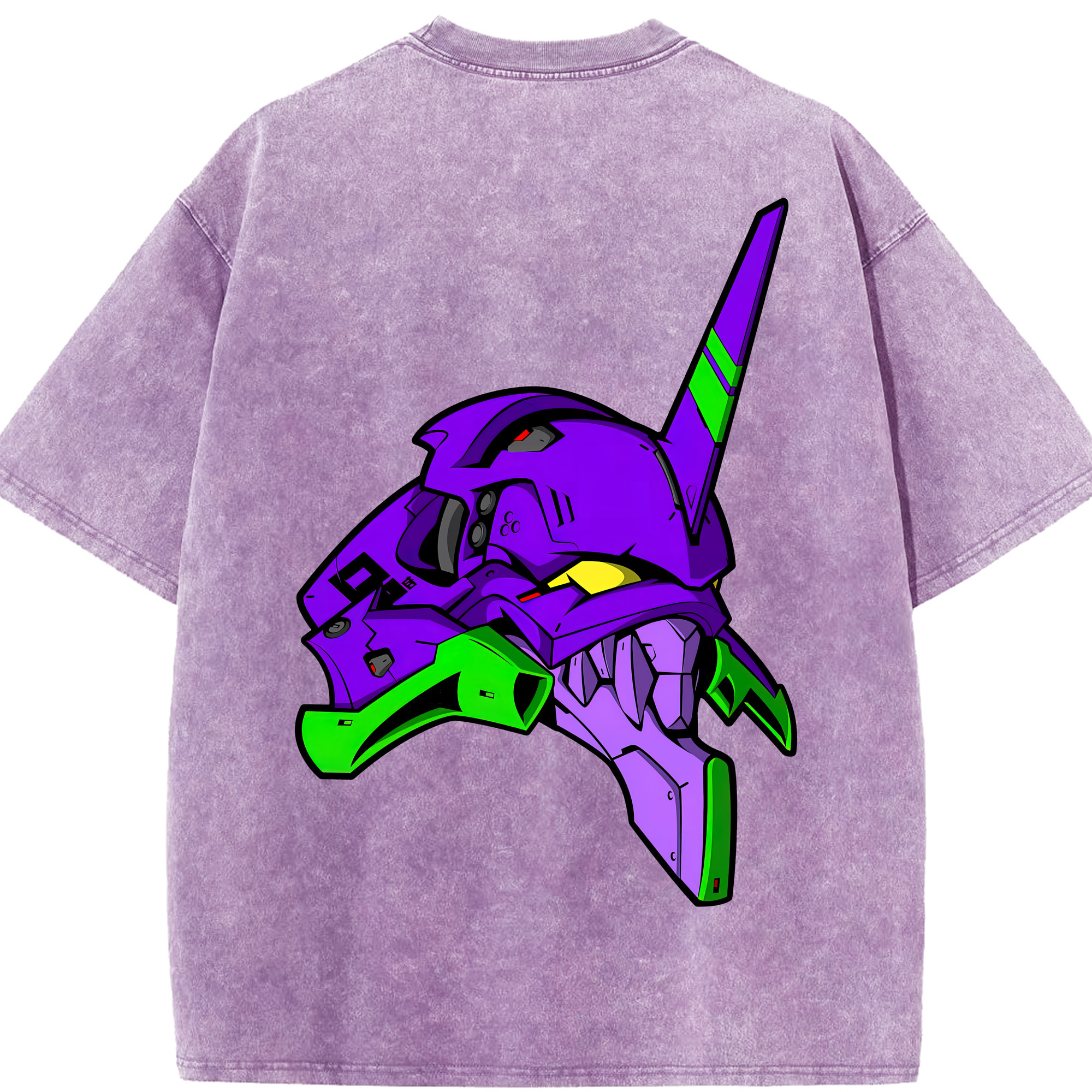 （画像用） EVA 新世紀エヴァンゲリオン 綿100% ヴィンテージ風 半袖Tシャツ（背面プリント）