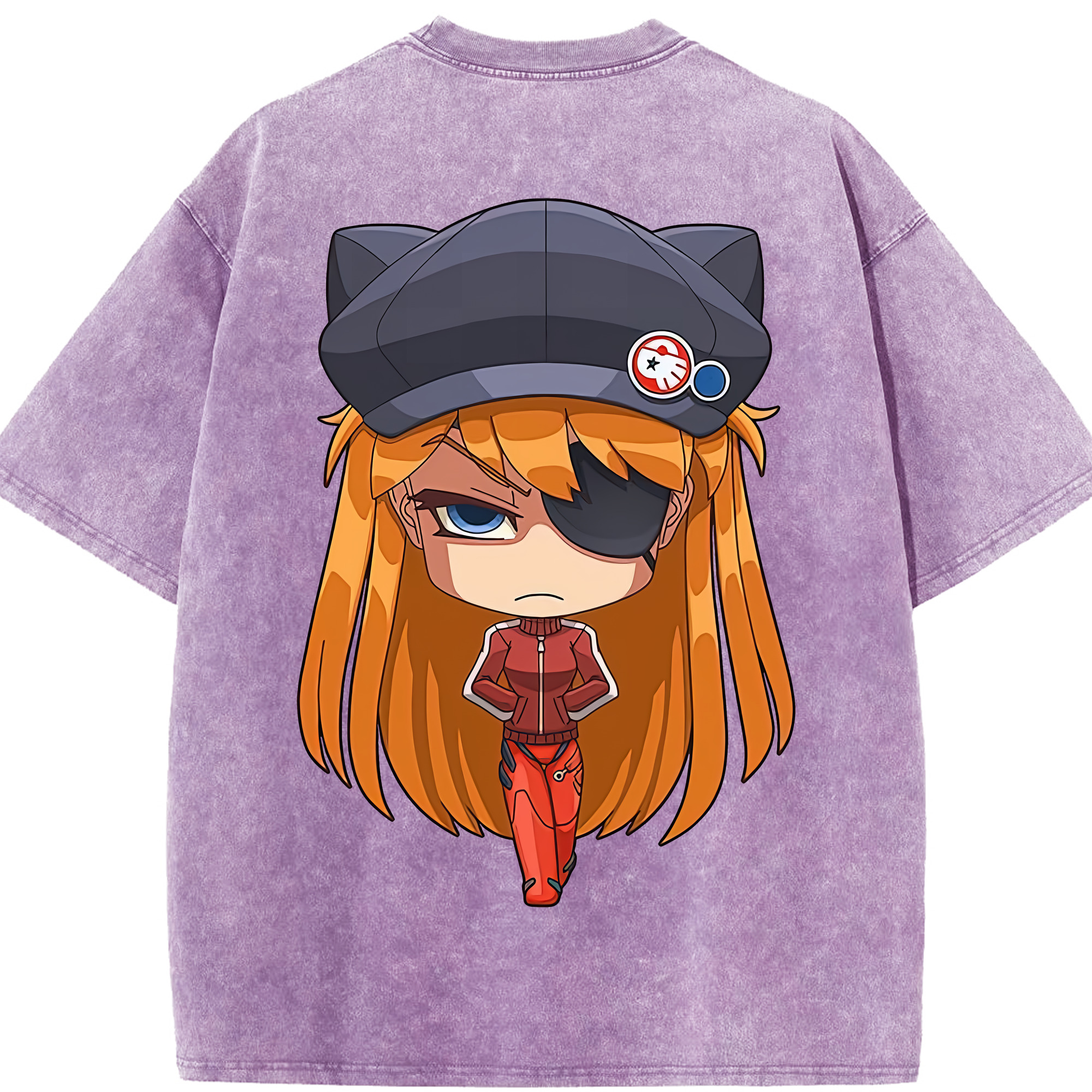（画像用） EVA 新世紀エヴァンゲリオン 綿100% ヴィンテージ風 半袖Tシャツ（背面プリント）