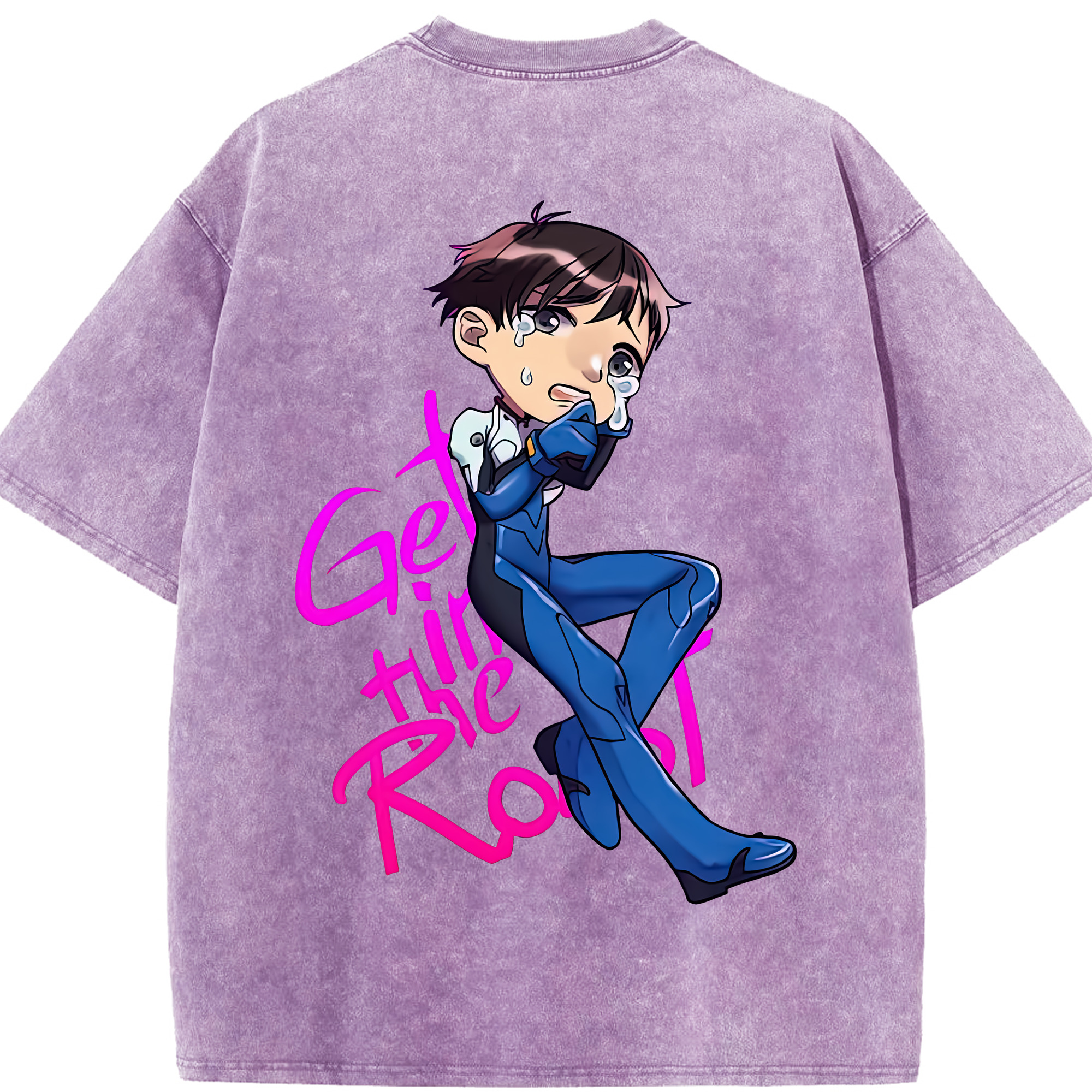 （画像用） EVA 新世紀エヴァンゲリオン 綿100% ヴィンテージ風 半袖Tシャツ（背面プリント）