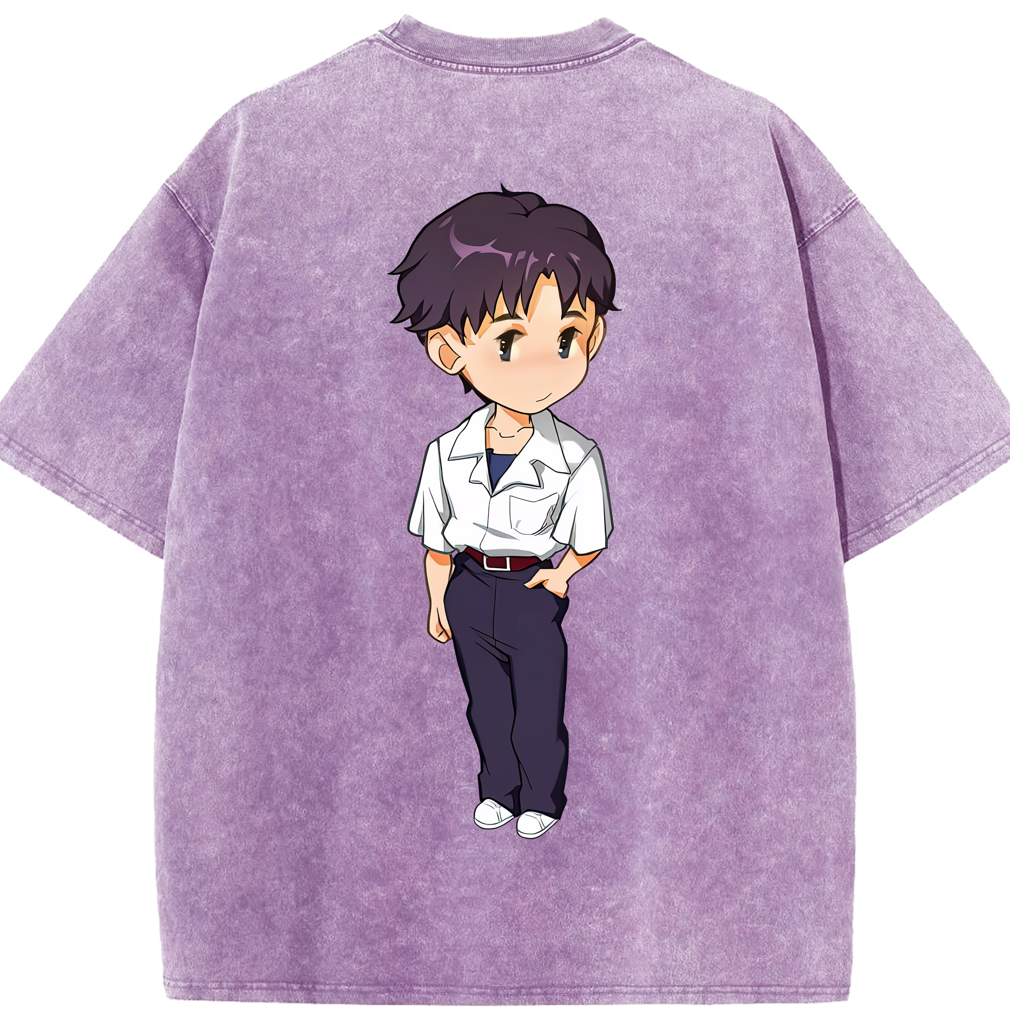 （画像用） EVA 新世紀エヴァンゲリオン 綿100% ヴィンテージ風 半袖Tシャツ（背面プリント）